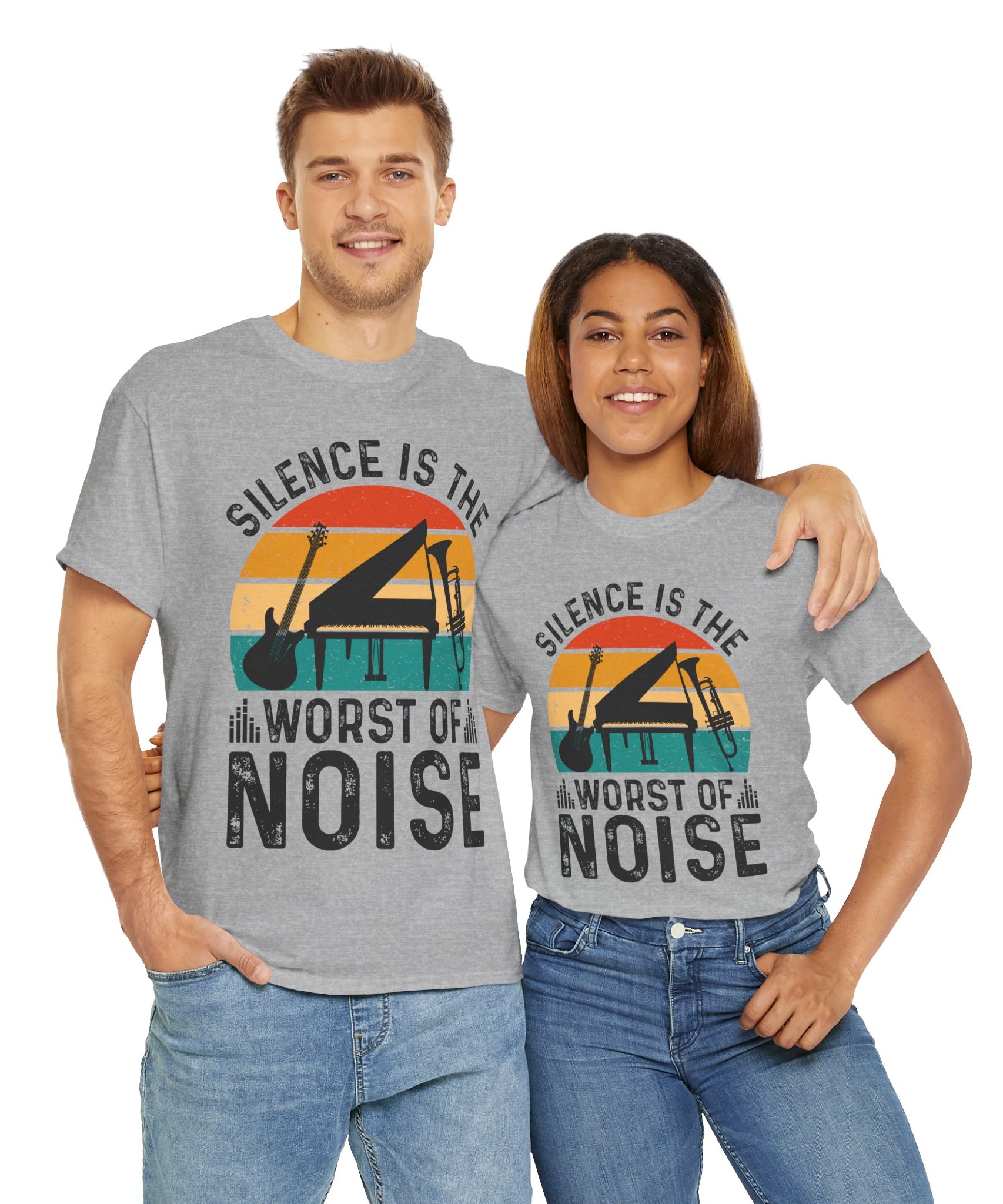 Retro Music Lover-Shirt - Silence Noise Tee