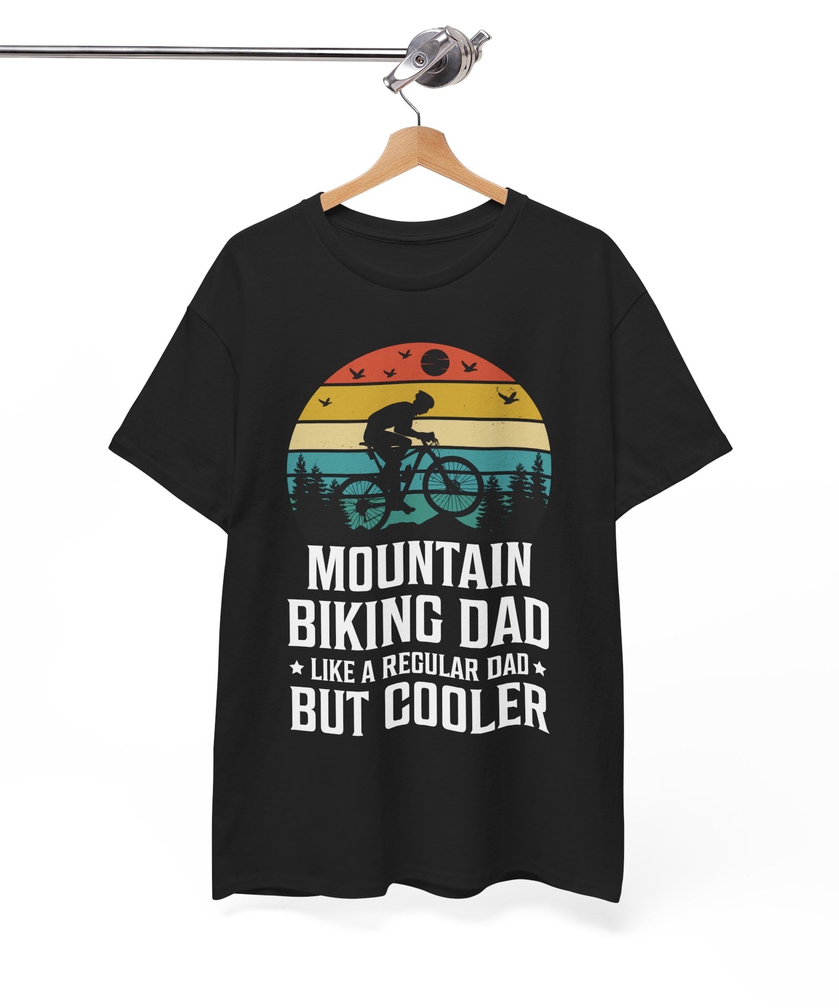 Retro Mountain Biking Dad Tee - Unique Gift Idea | Gallory Hive