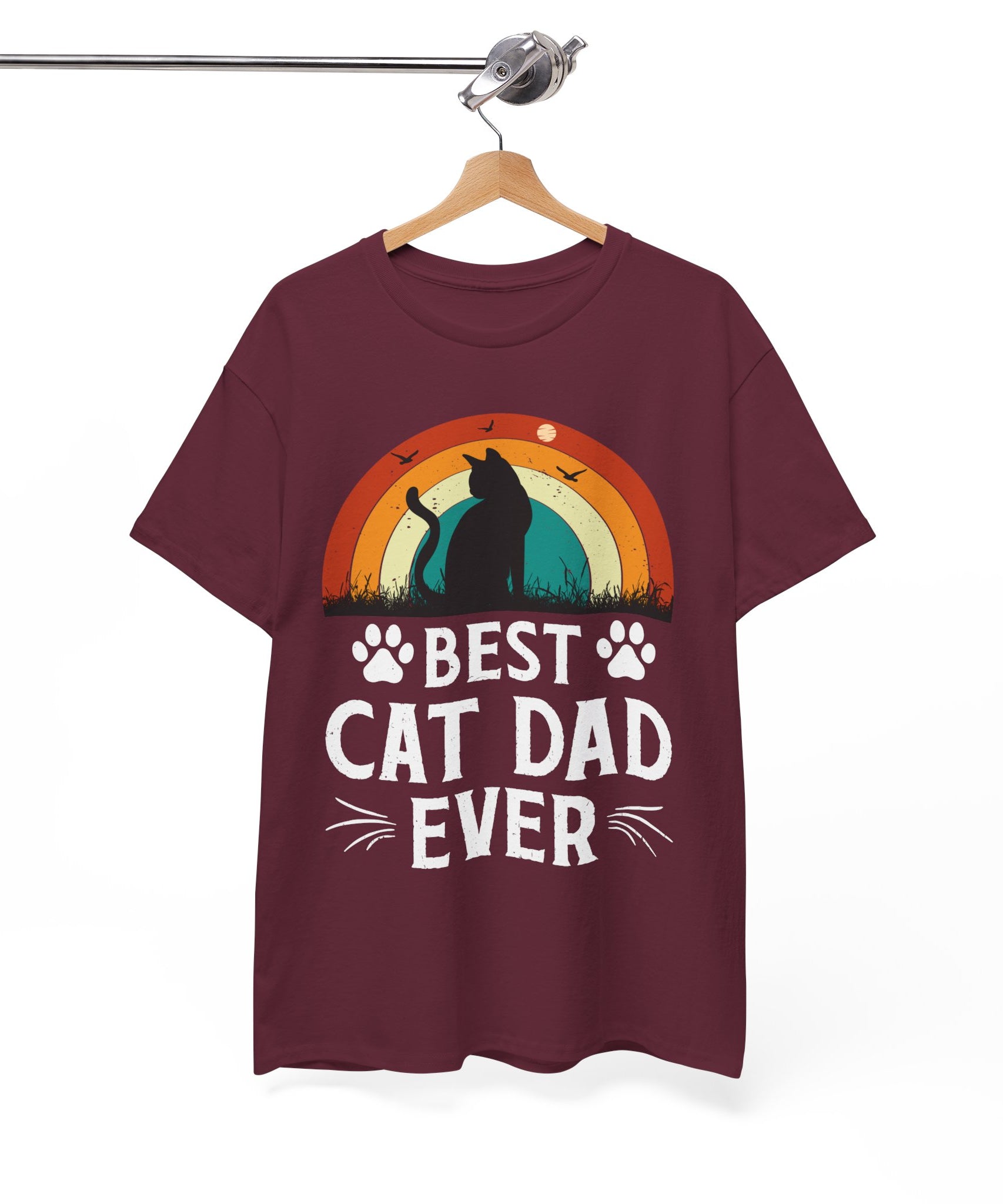 Best Cat Dad Ever T-Shirt Retro