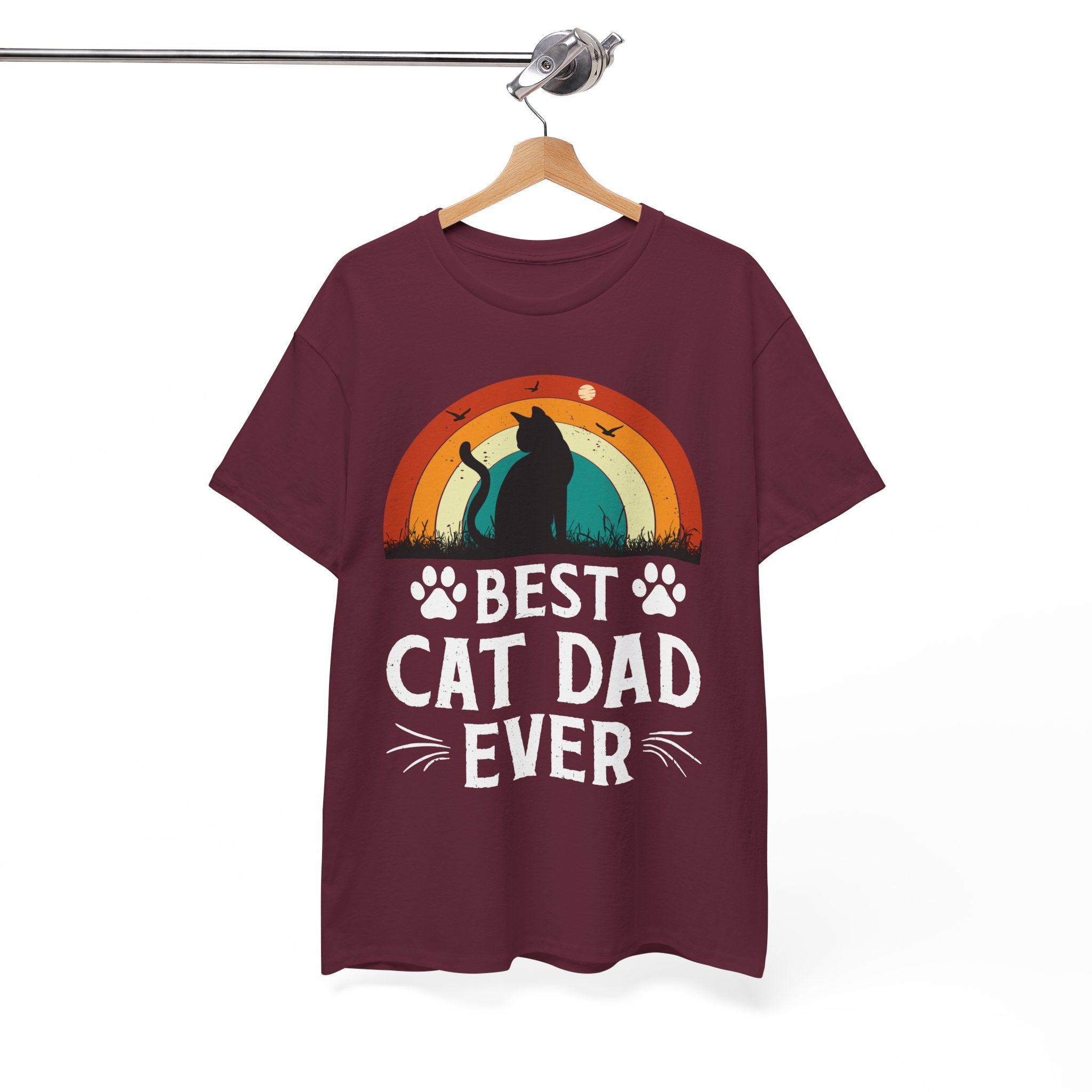Best Cat Dad Ever T-Shirt Retro