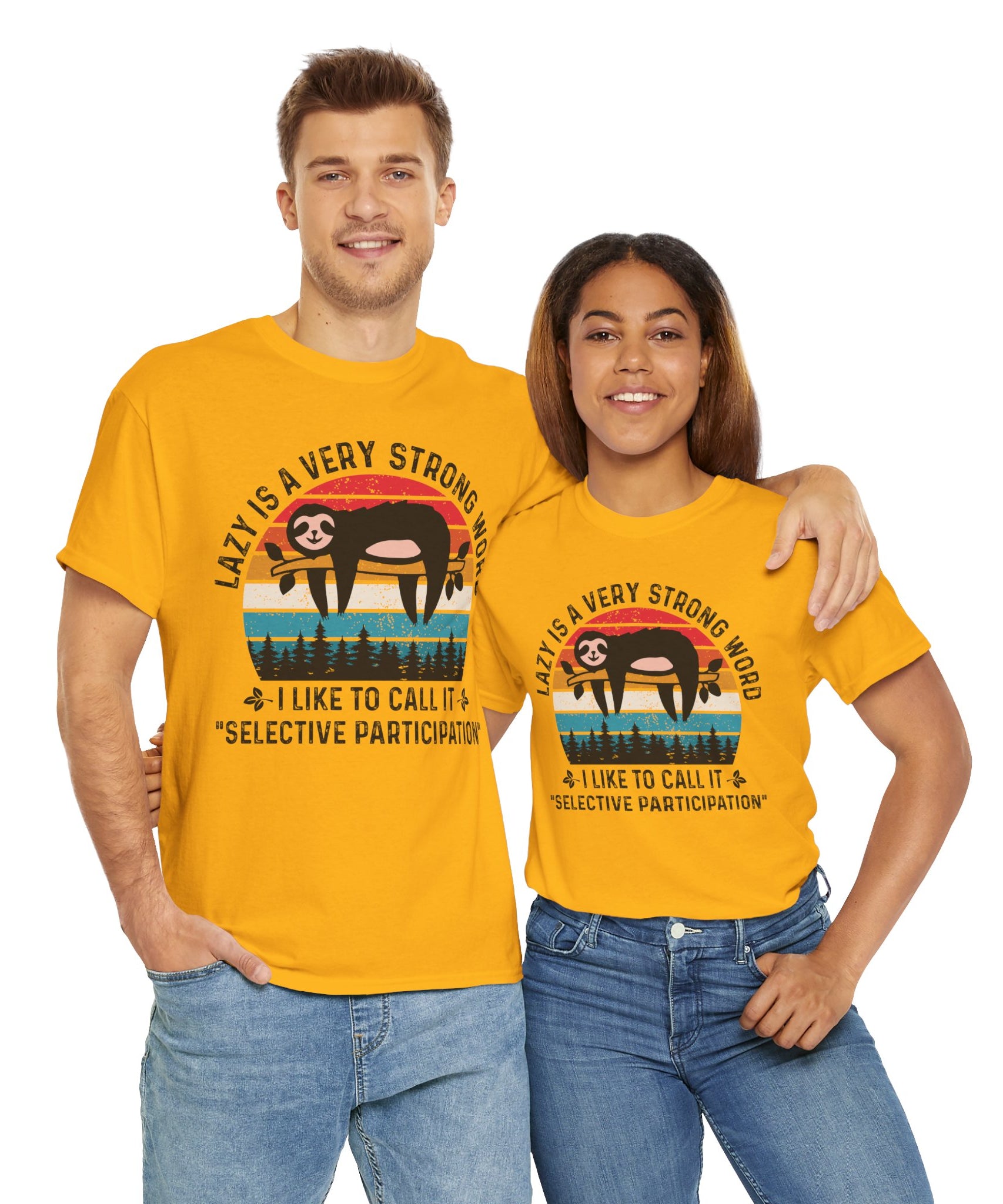 Sloth Hiking Team Retro Sunset Tee