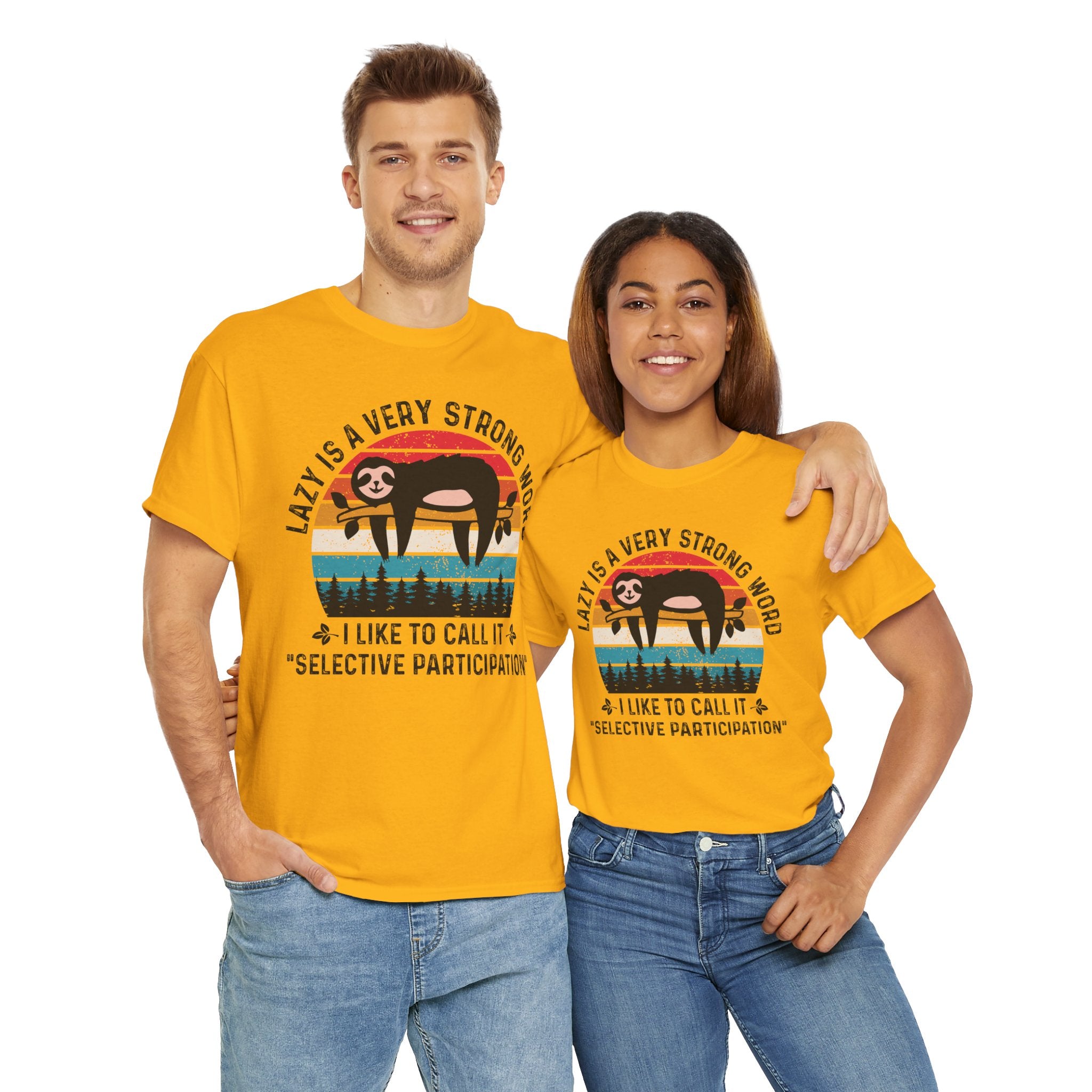 Sloth Hiking Team Retro Sunset Tee