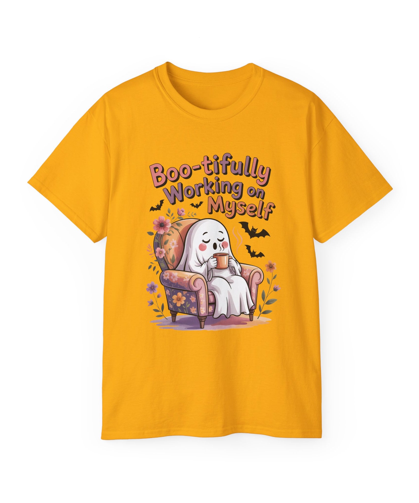 Cute Ghost Working on Myself Tee
