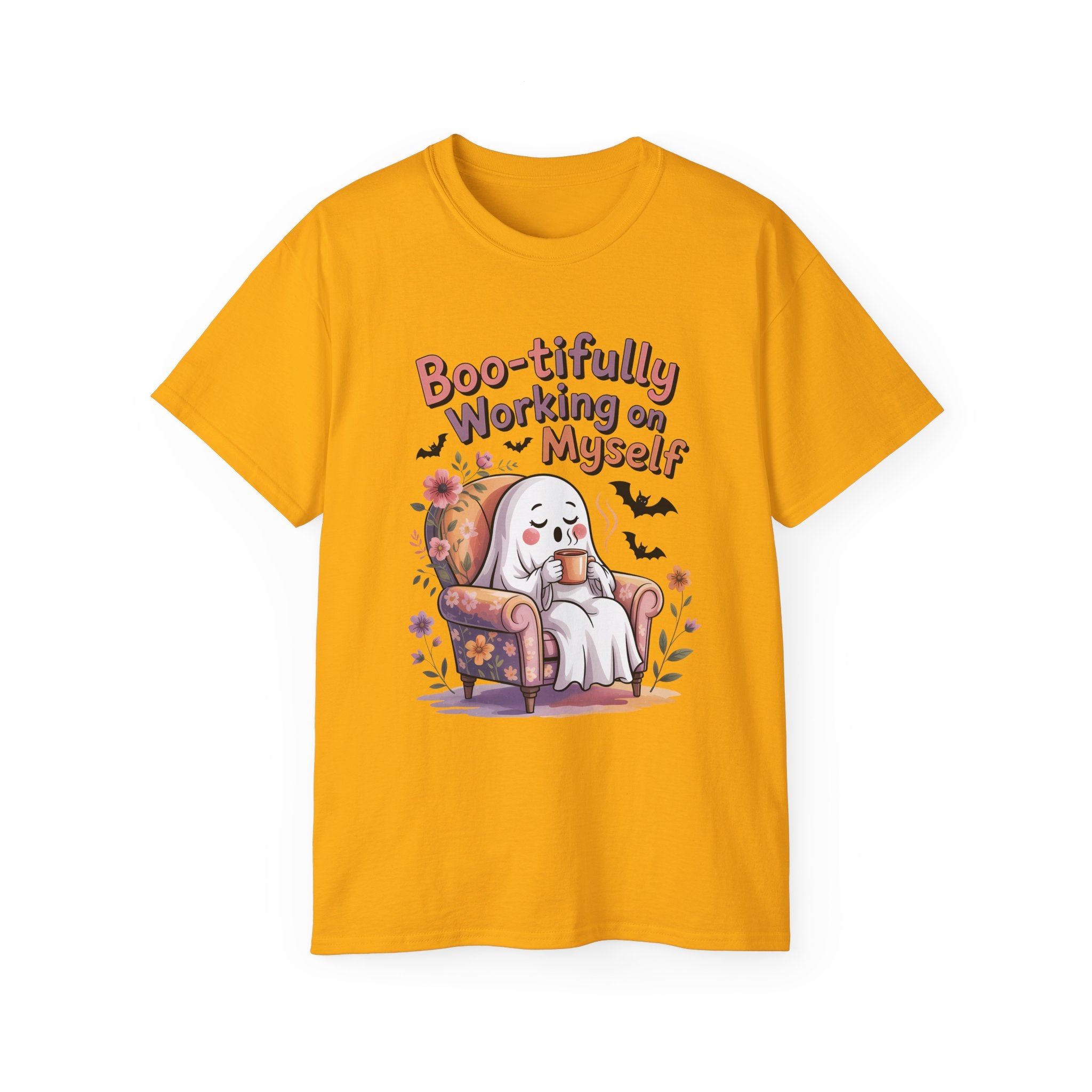 Cute Ghost Working on Myself Tee
