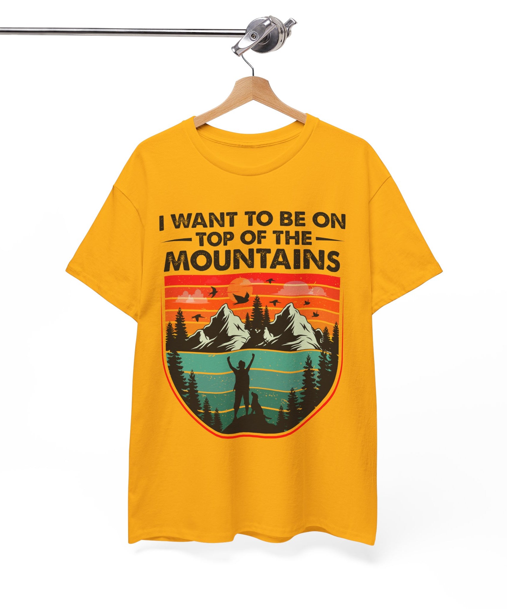 Retro Mountains T-Shirt - Adventure Vibes Tee | Gallory Hive