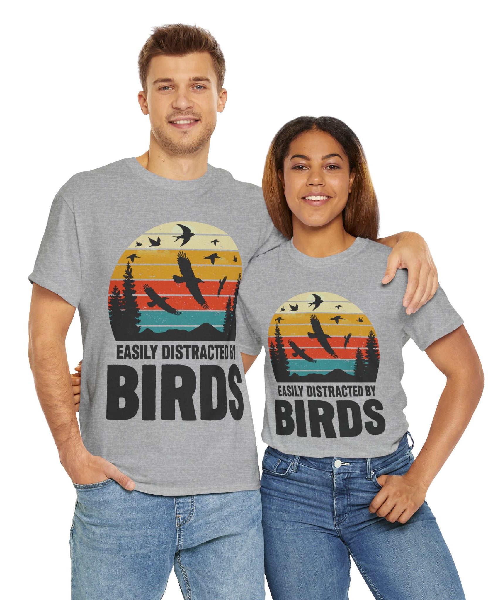 Retro Birds Lover Tee - Distracted Design