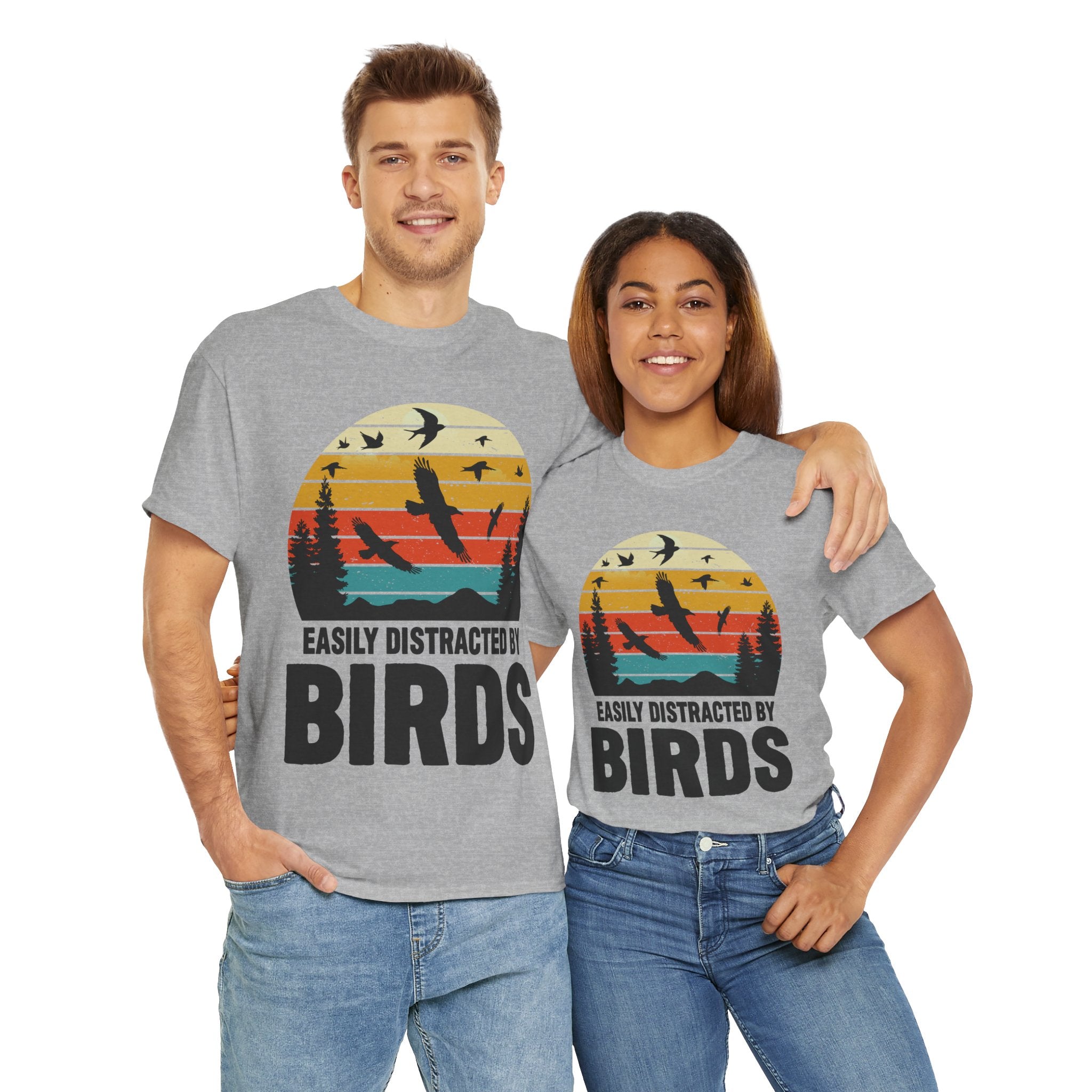 Retro Birds Lover Tee - Distracted Design