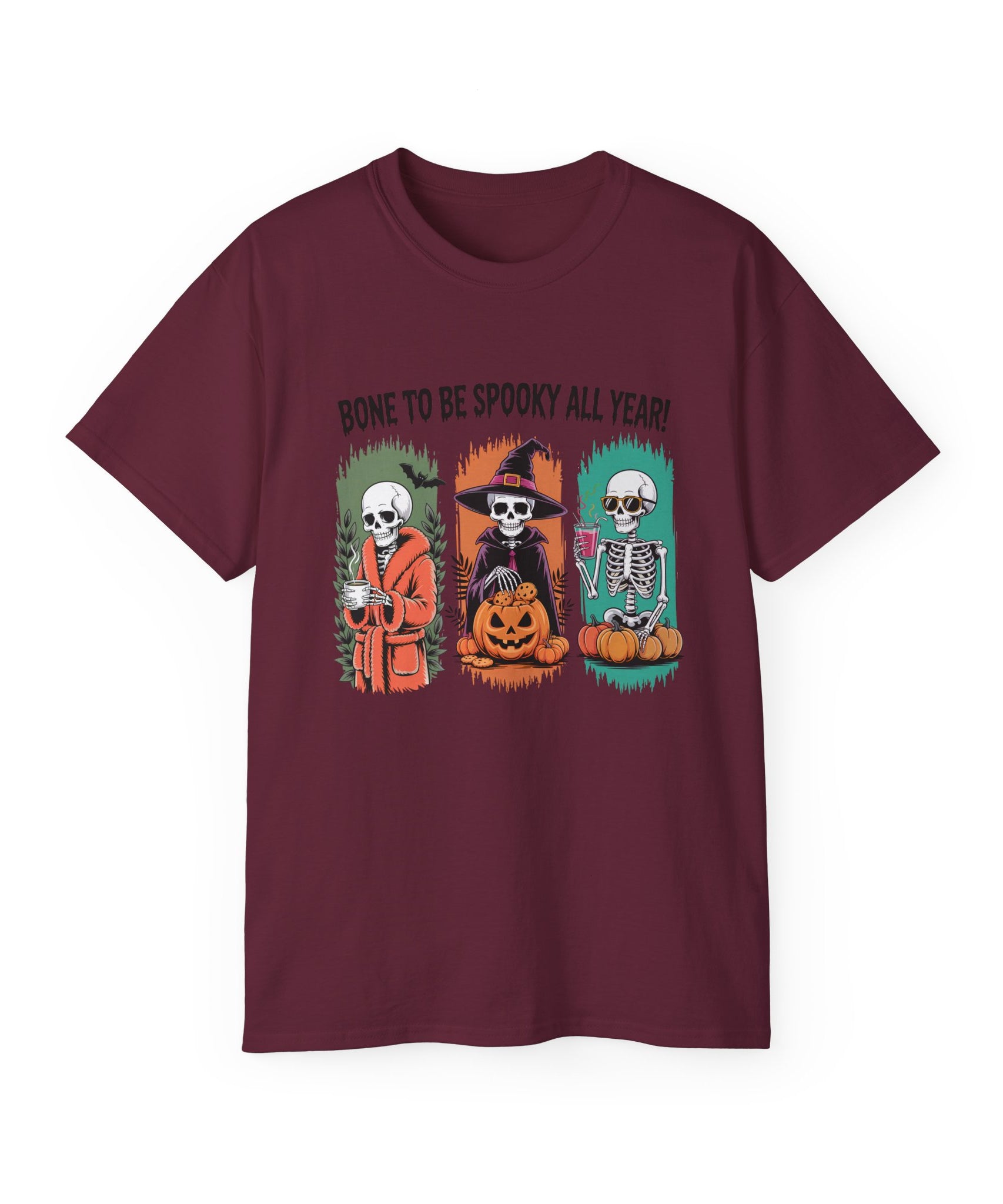 Spooky All Year Skeleton Halloween Tee