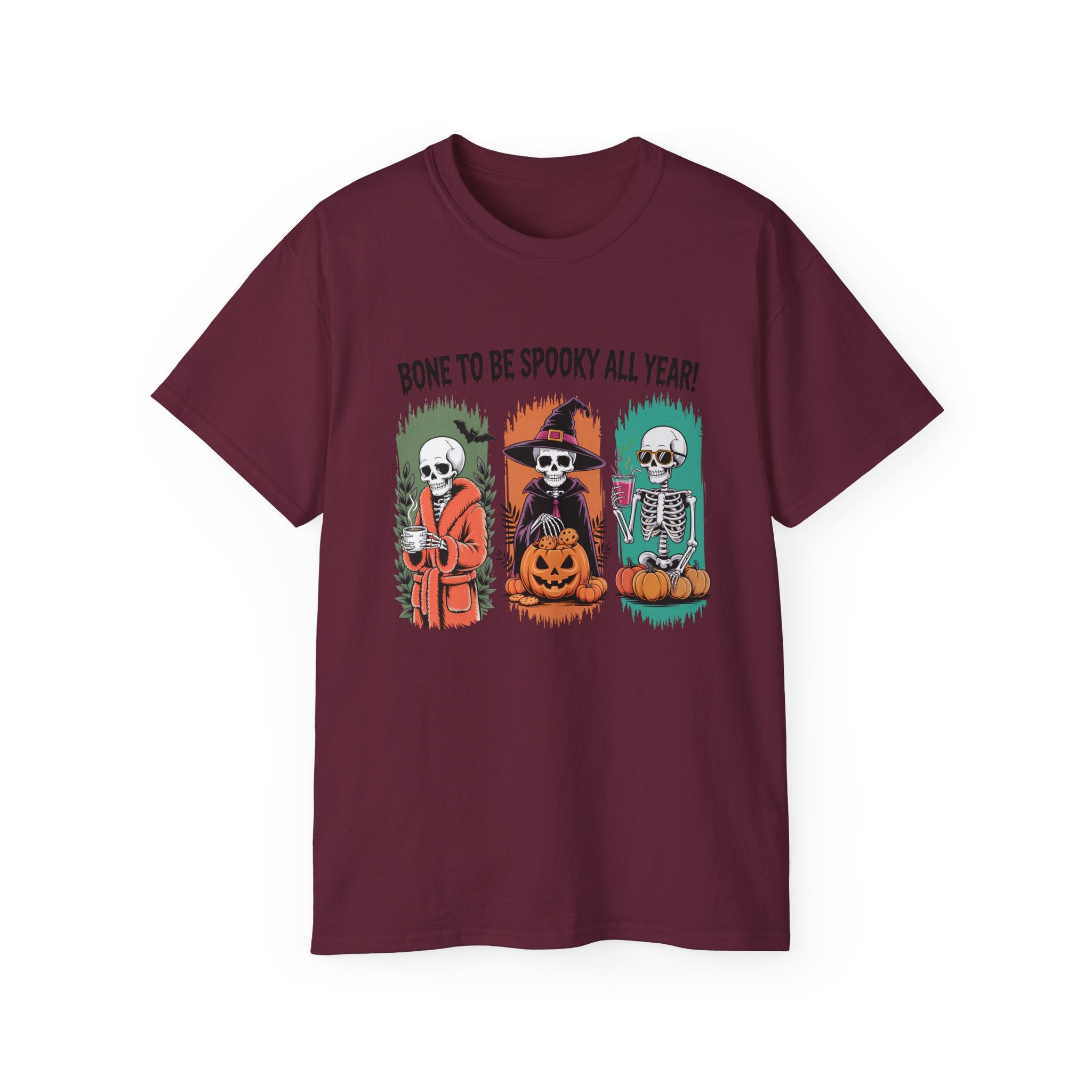 Spooky All Year Skeleton Halloween Tee