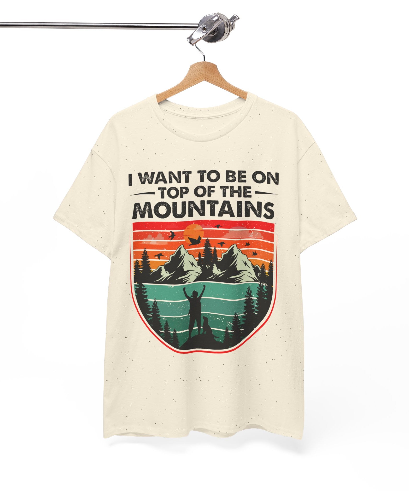 Retro Mountains T-Shirt - Adventure Vibes Tee