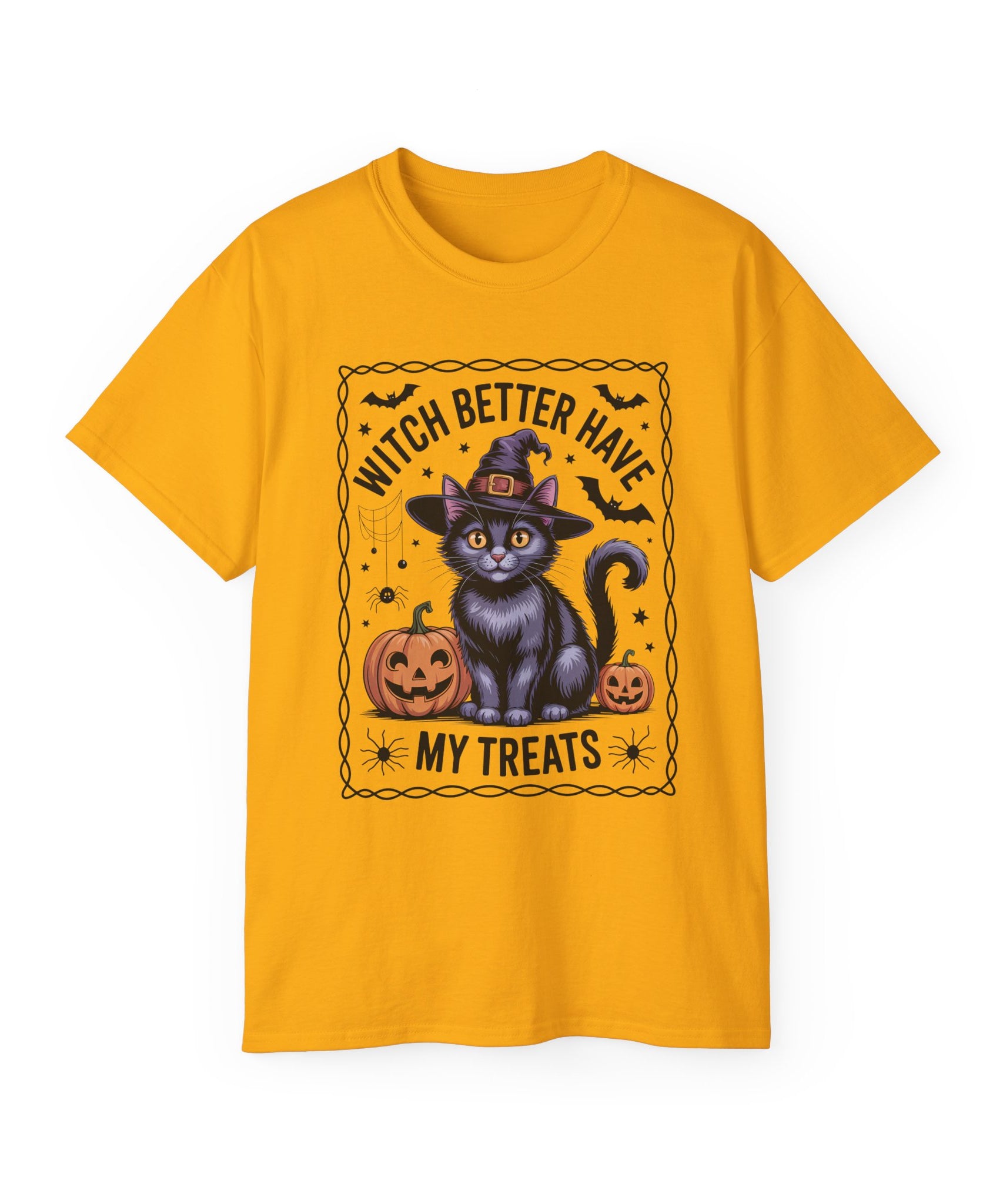 Spooky Witch Cat Tee - Halloween Season Wear | Gallory Hive