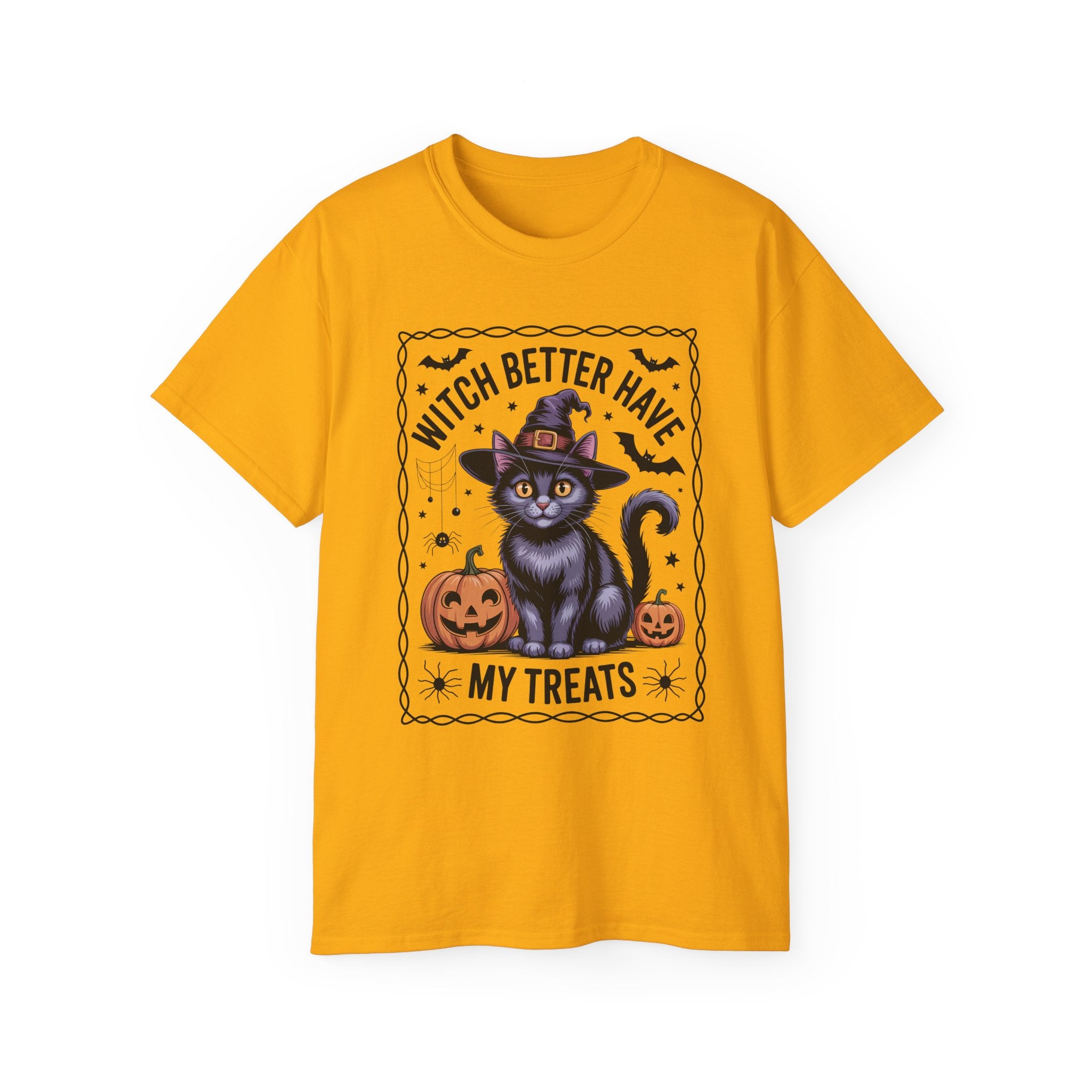 Spooky Witch Cat Tee - Halloween Season Wear | Gallory Hive