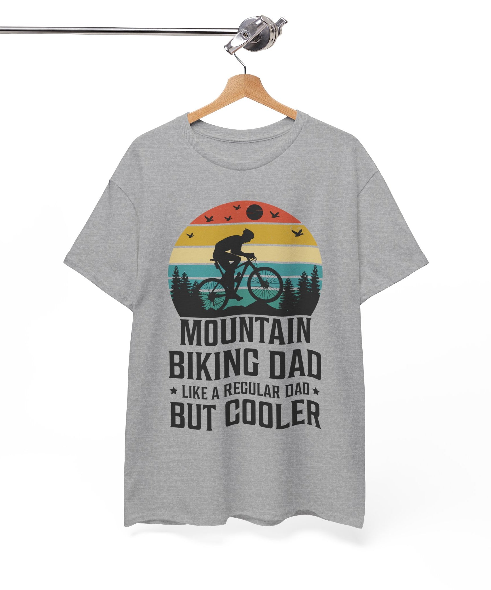 Retro Mountain Biking Dad Tee - Unique Gift Idea
