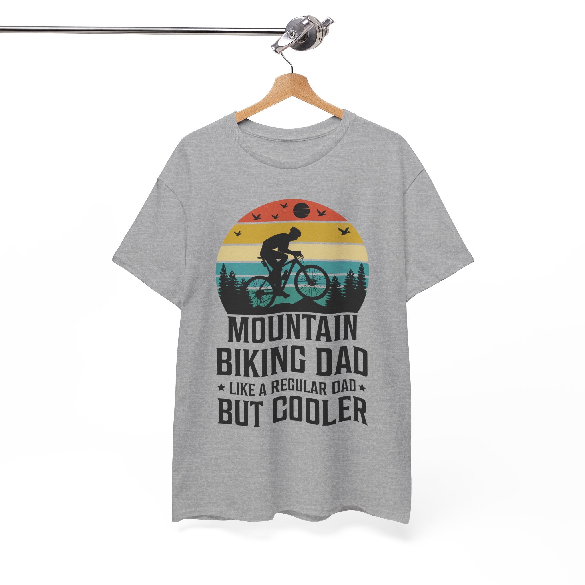 Retro Mountain Biking Dad Tee - Unique Gift Idea