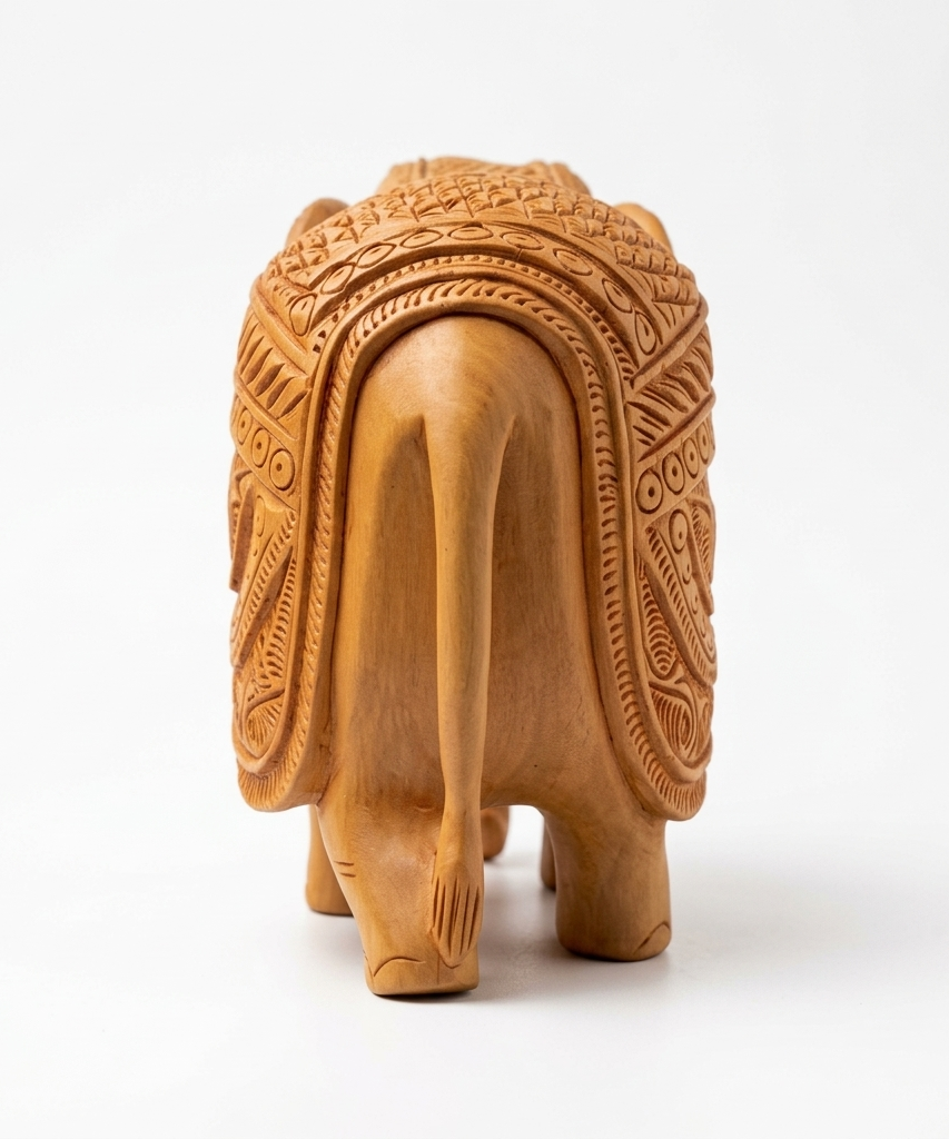 Handcrafted Wooden Elephant Sculpture | Gallory Hive