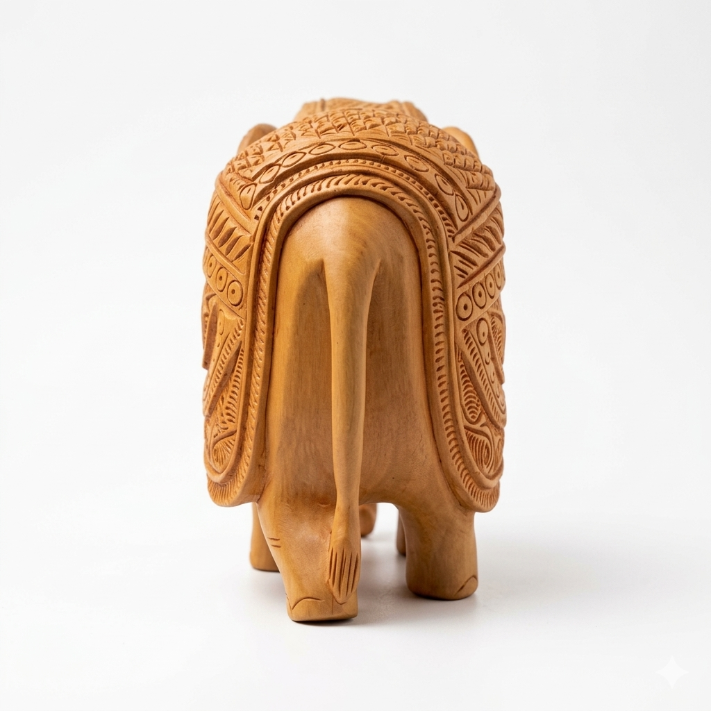 Handcrafted Wooden Elephant Sculpture | Gallory Hive