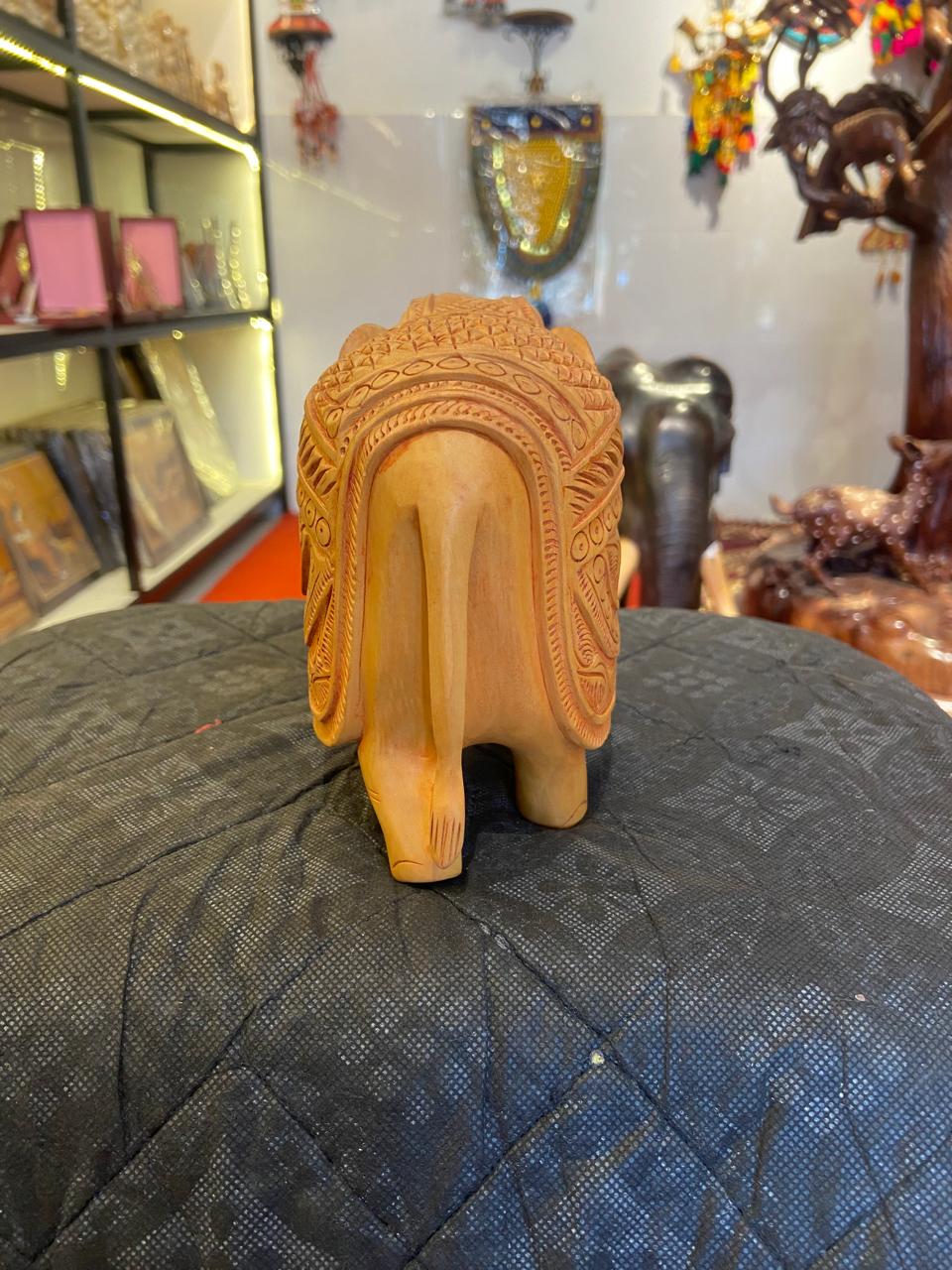 Handcrafted Wooden Elephant Sculpture | Gallory Hive