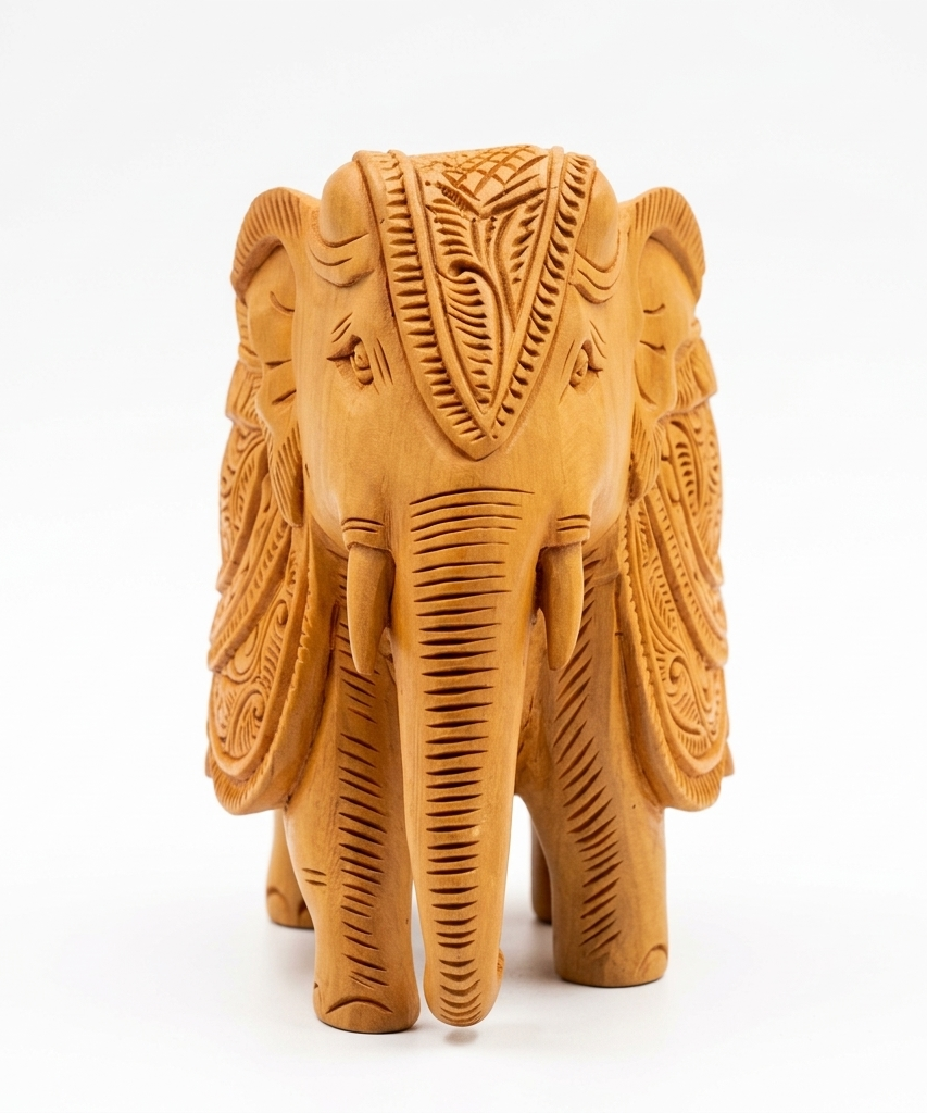 Handcrafted Wooden Elephant Sculpture | Gallory Hive