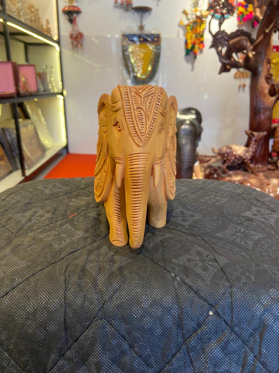 Handcrafted Wooden Elephant Sculpture | Gallory Hive