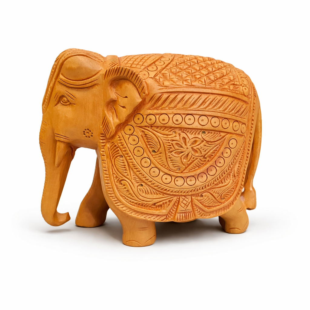 Handcrafted Wooden Elephant Sculpture | Gallory Hive