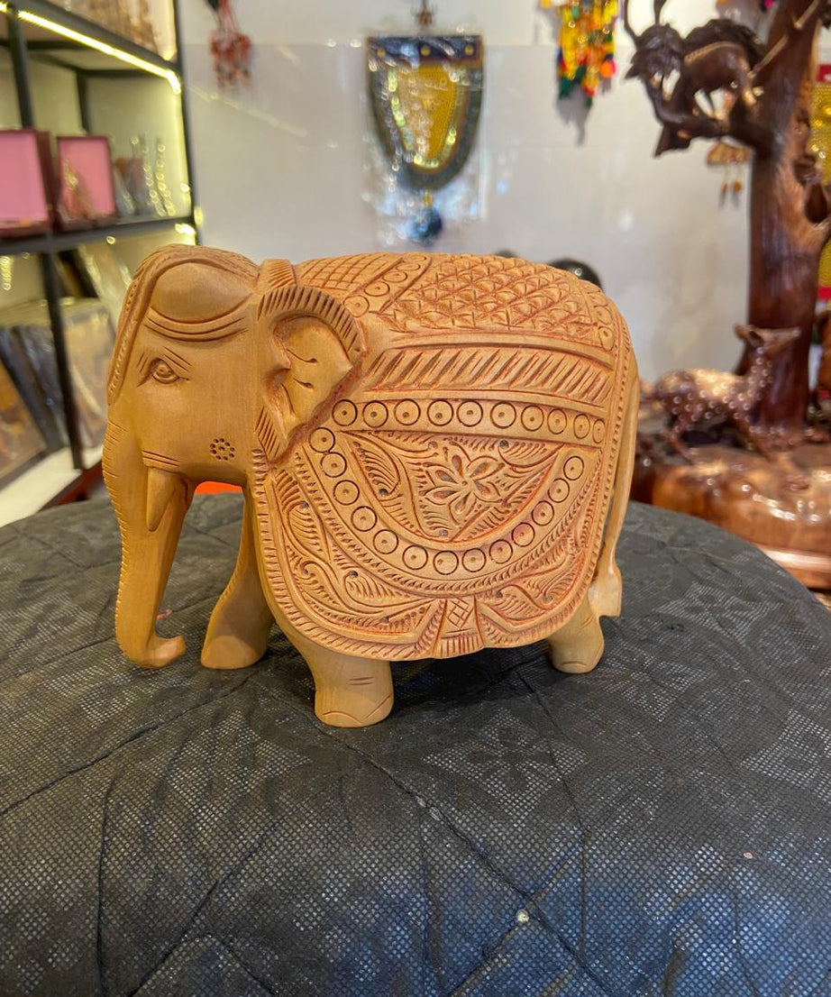 Handcrafted Wooden Elephant Sculpture | Gallory Hive