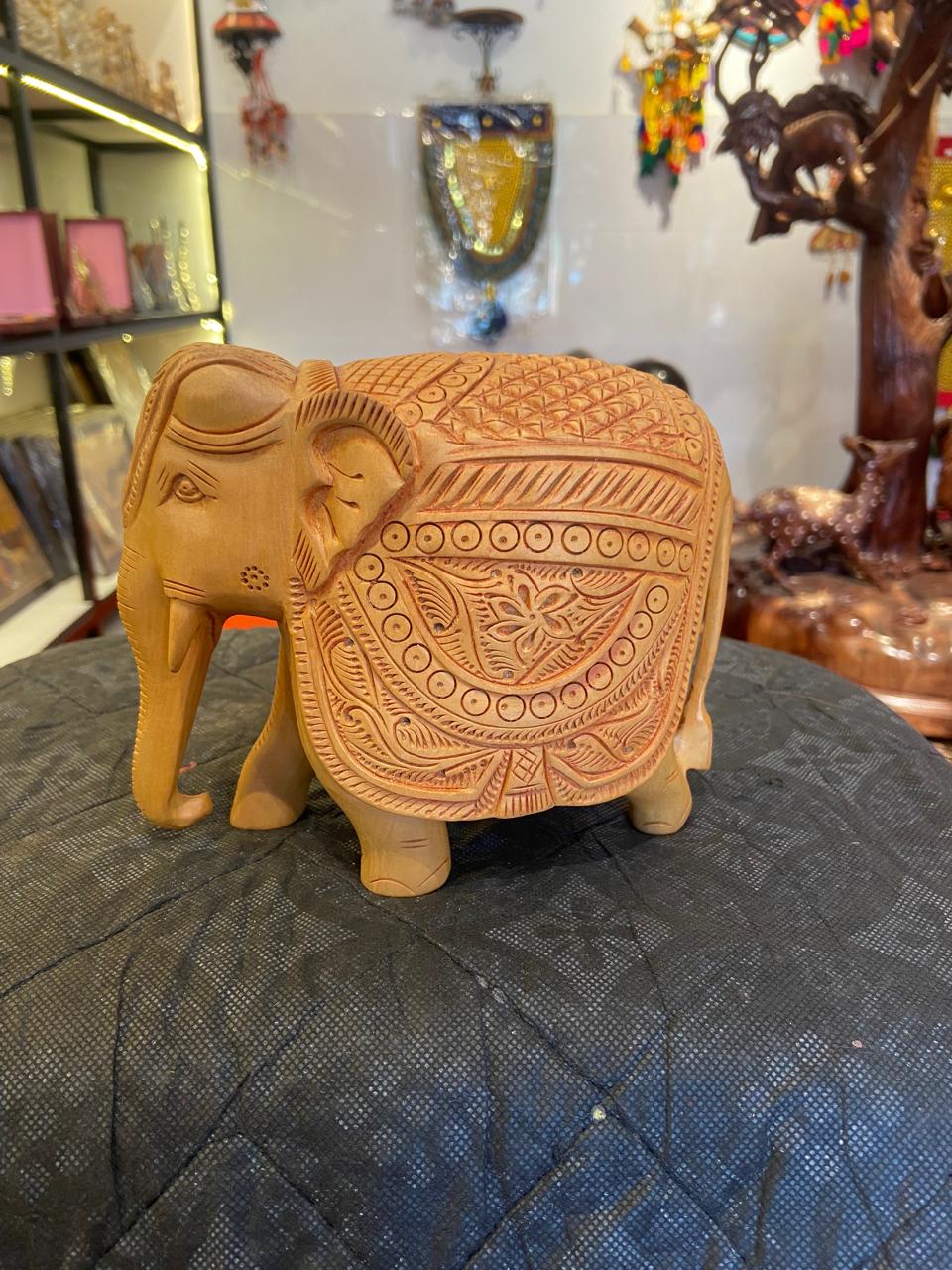 Handcrafted Wooden Elephant Sculpture | Gallory Hive