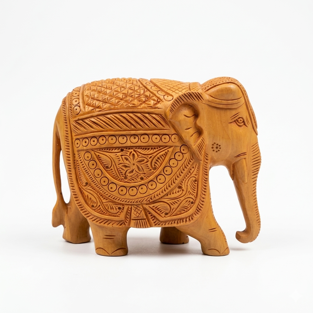 Handcrafted Wooden Elephant Sculpture | Gallory Hive