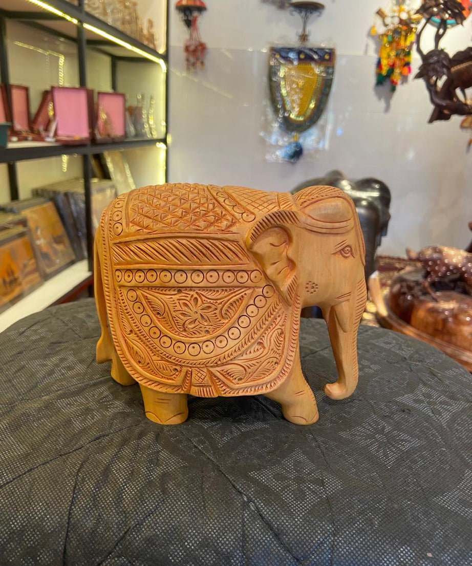 Handcrafted Wooden Elephant Sculpture | Gallory Hive