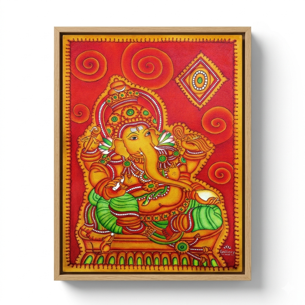 Premium Lord Ganesha Canvas Drawing Wall Art | Gallory Hive