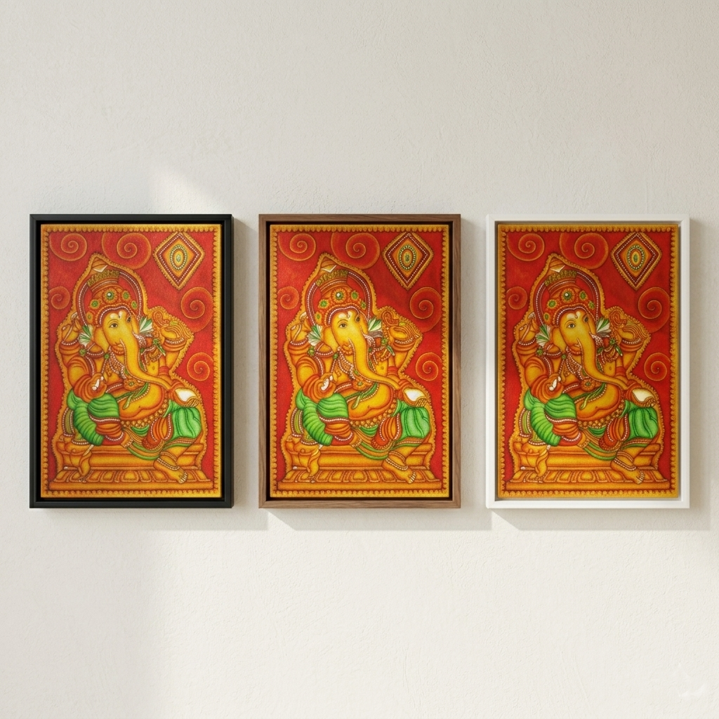 Premium Lord Ganesha Canvas Drawing Wall Art | Gallory Hive