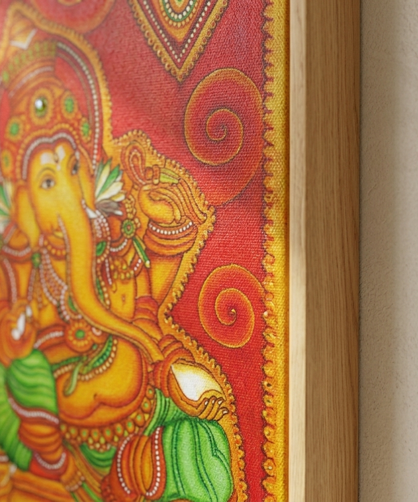 Premium Lord Ganesha Canvas Drawing Wall Art | Gallory Hive