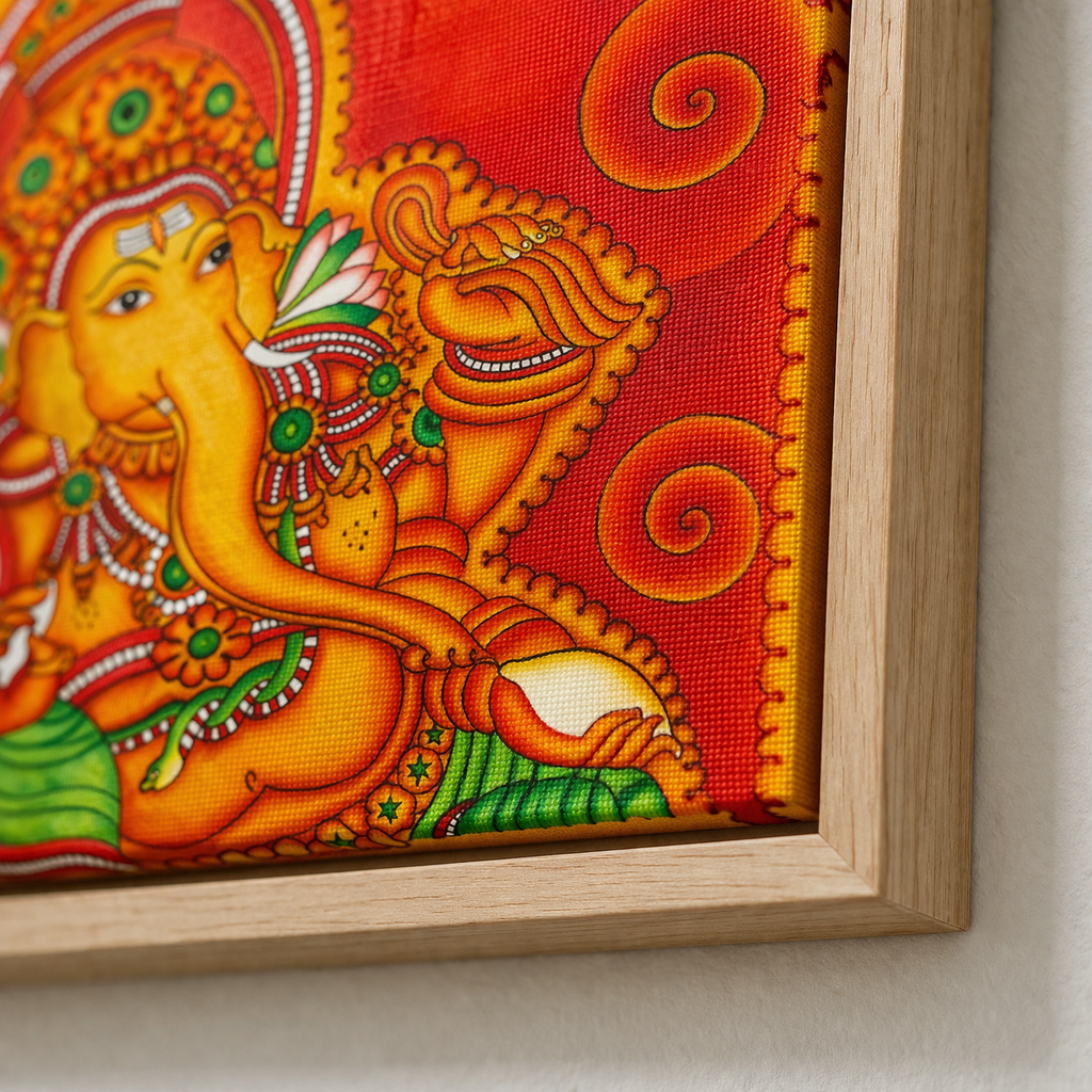 Premium Lord Ganesha Canvas Drawing Wall Art | Gallory Hive