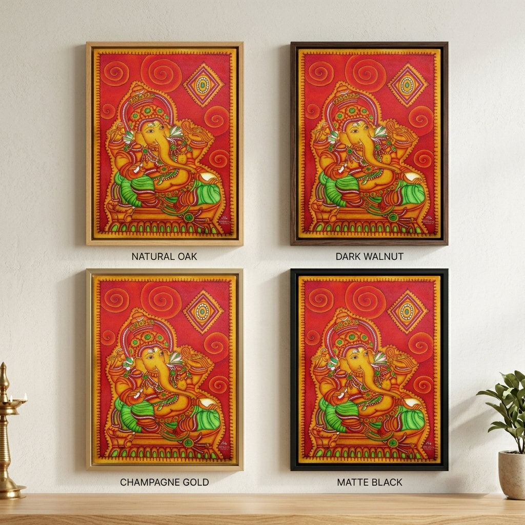 Premium Lord Ganesha Canvas Drawing Wall Art | Gallory Hive