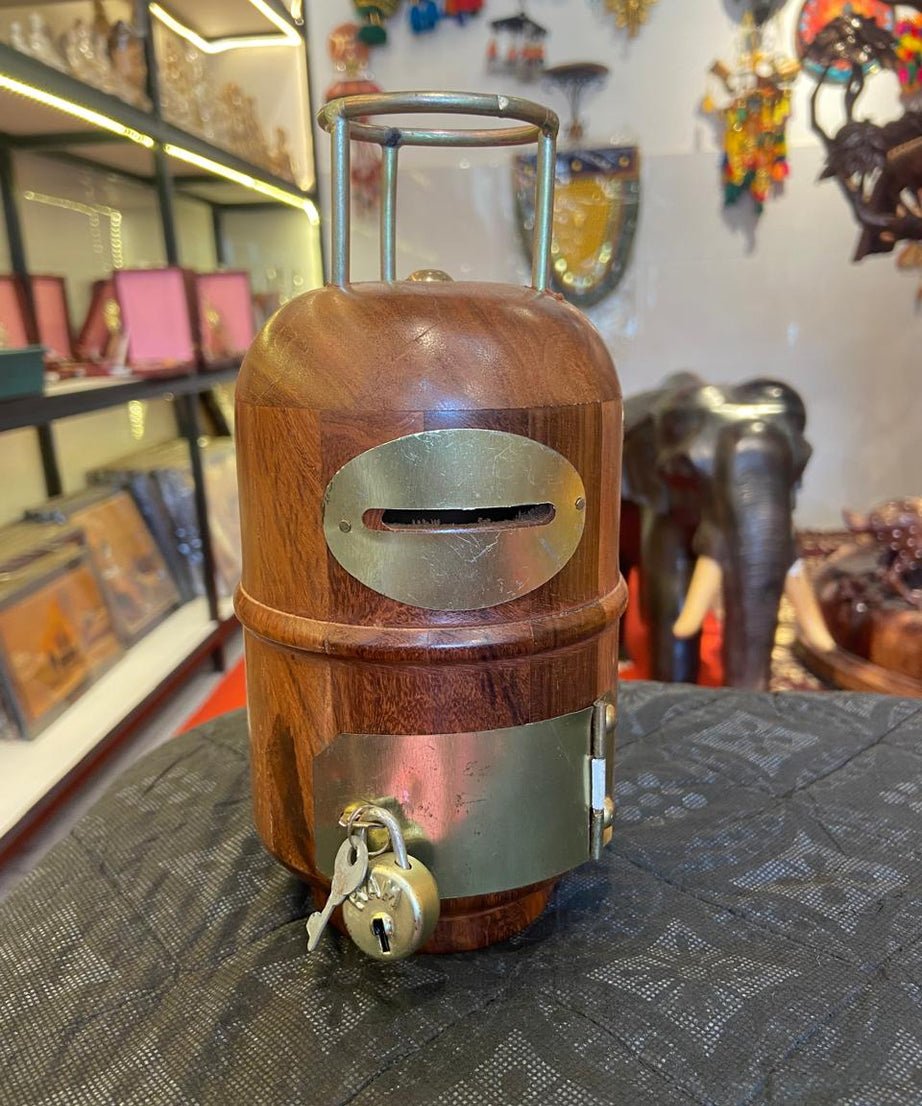Handcrafted Wooden Money Box Coin Bank | Gallory Hive
