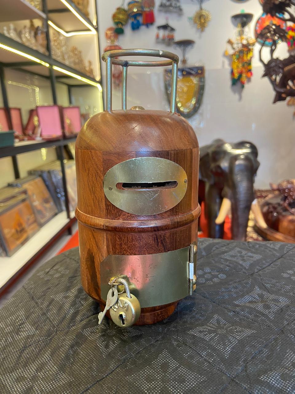 Handcrafted Wooden Money Box Coin Bank | Gallory Hive