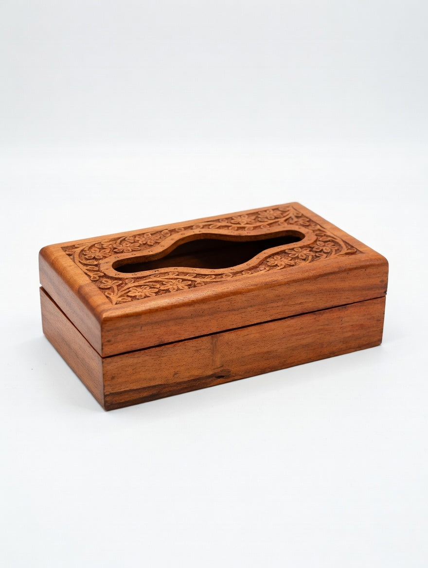 Handcrafted Wooden Tissue Box Holder Case | Gallory Hive
