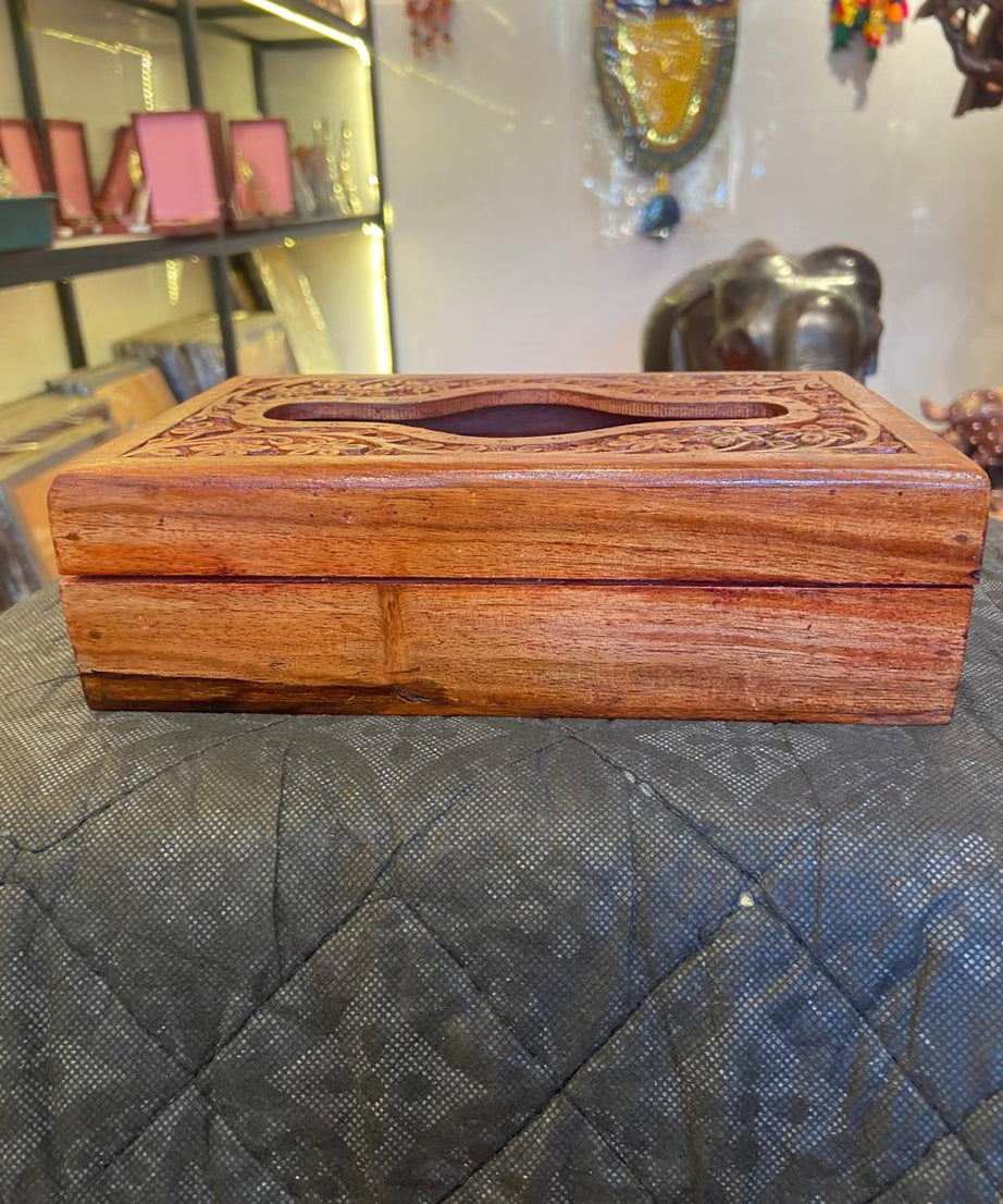 Handcrafted Wooden Tissue Box Holder Case | Gallory Hive