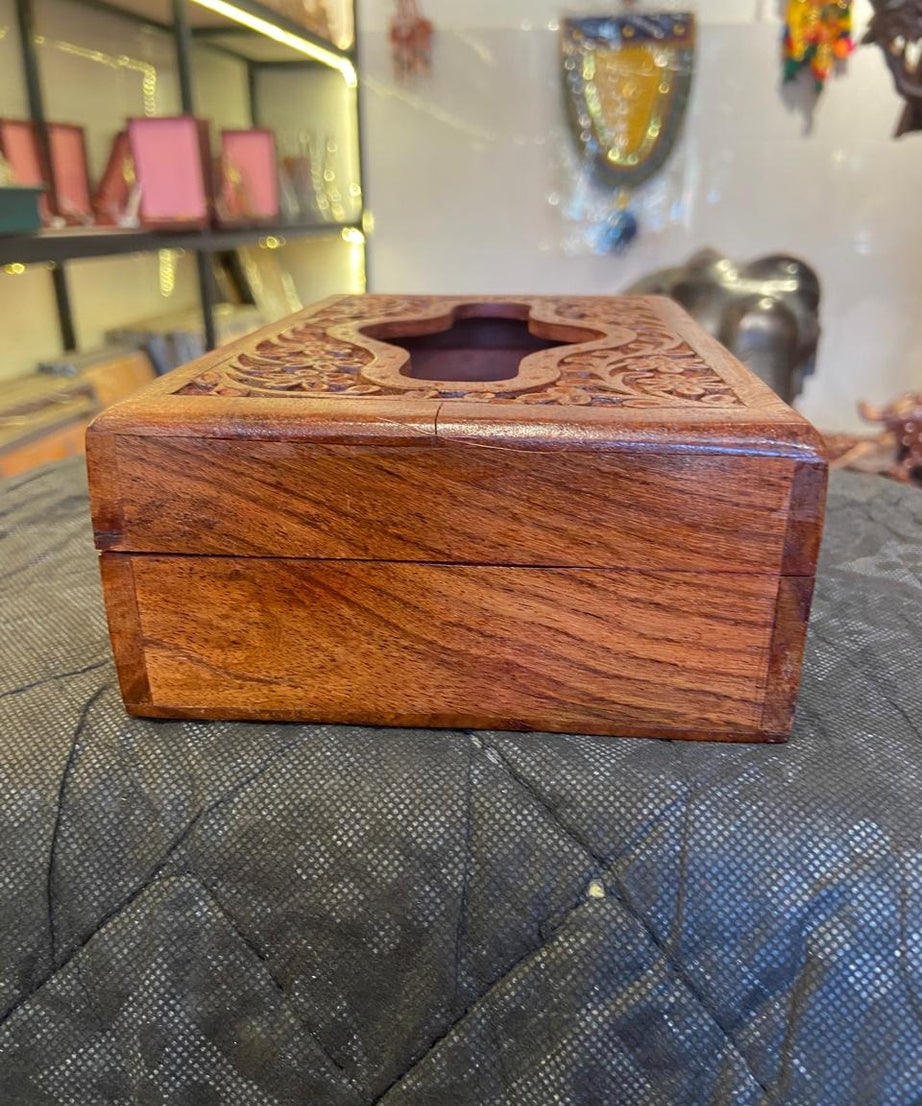 Handcrafted Wooden Tissue Box Holder Case | Gallory Hive