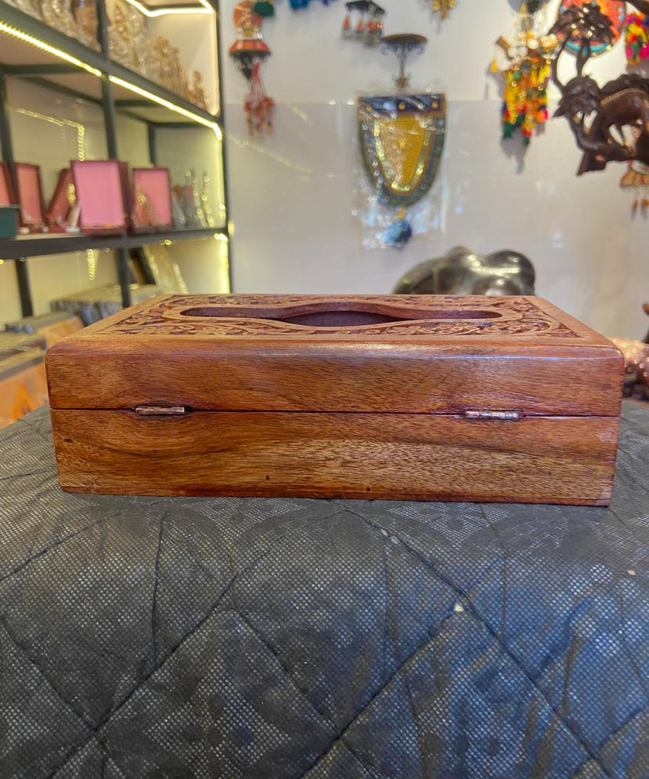 Handcrafted Wooden Tissue Box Holder Case | Gallory Hive