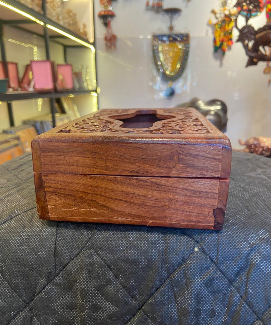 Handcrafted Wooden Tissue Box Holder Case | Gallory Hive
