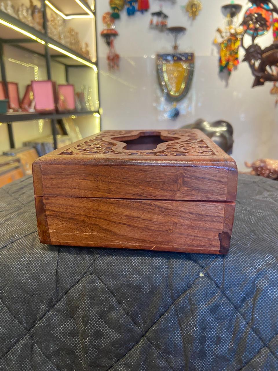 Handcrafted Wooden Tissue Box Holder Case | Gallory Hive