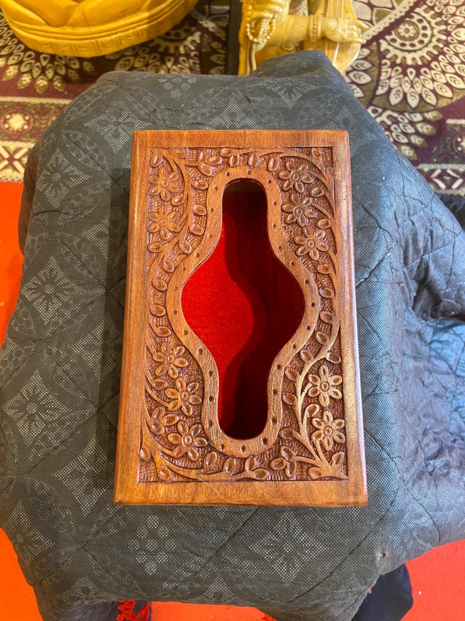 Handcrafted Wooden Tissue Box Holder Case | Gallory Hive