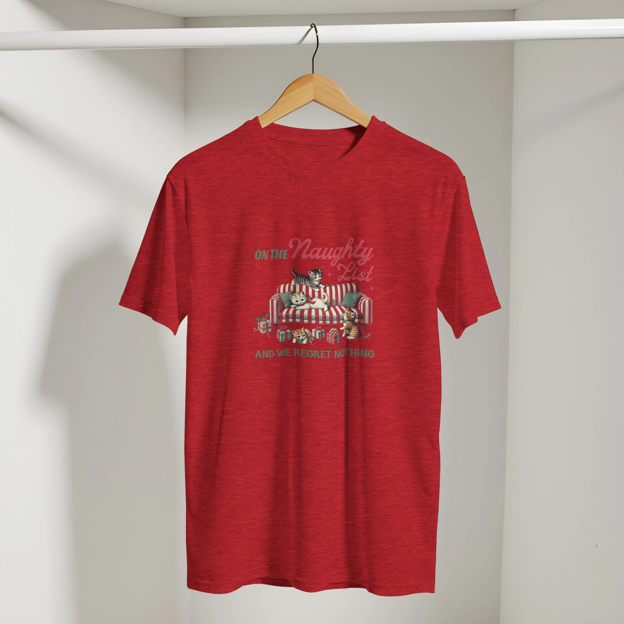 Retro Naughty Kittens Christmas Tee | Gallory Hive