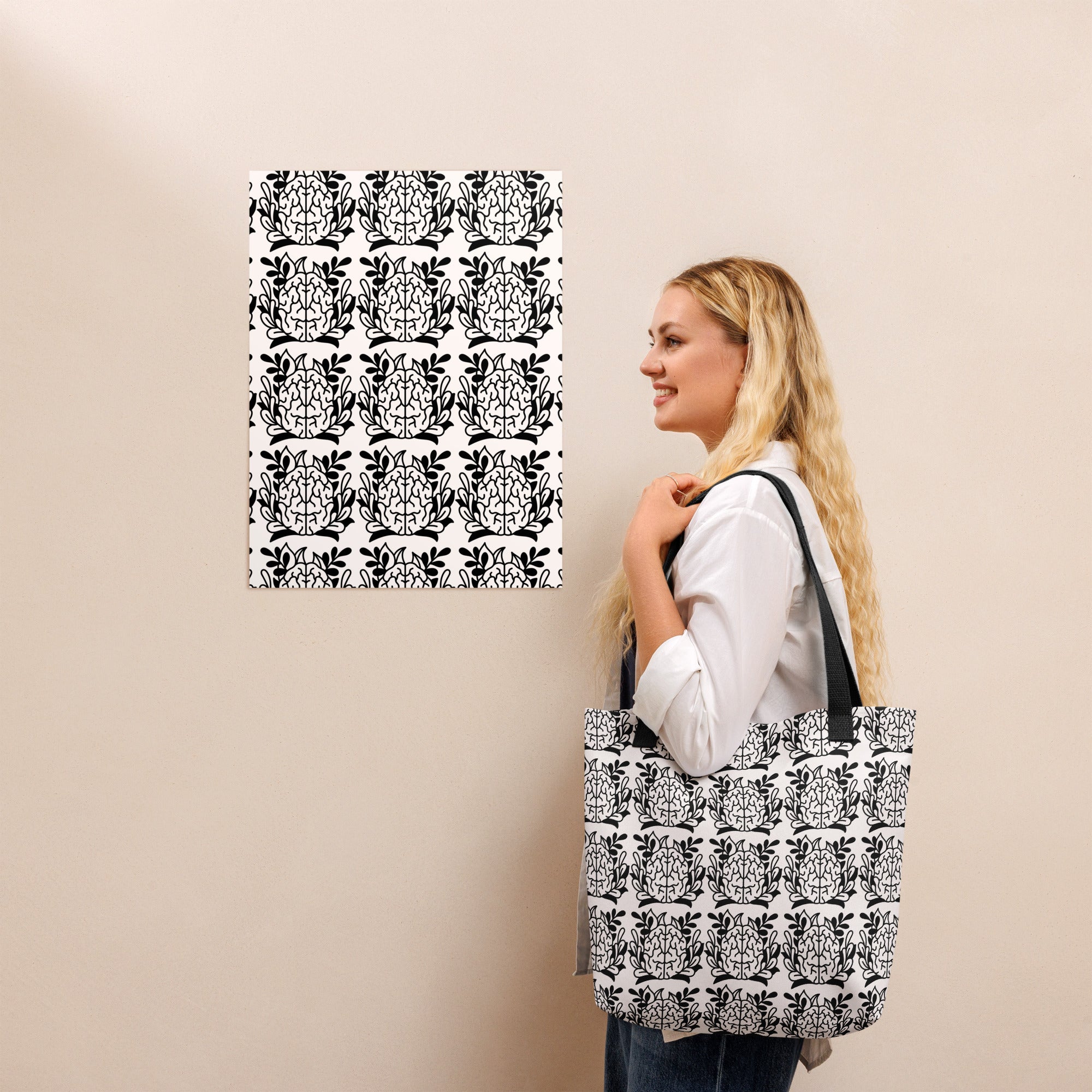 Stylish Botanical Tote Bag – Durable Everyday Bag | Gallory Hive