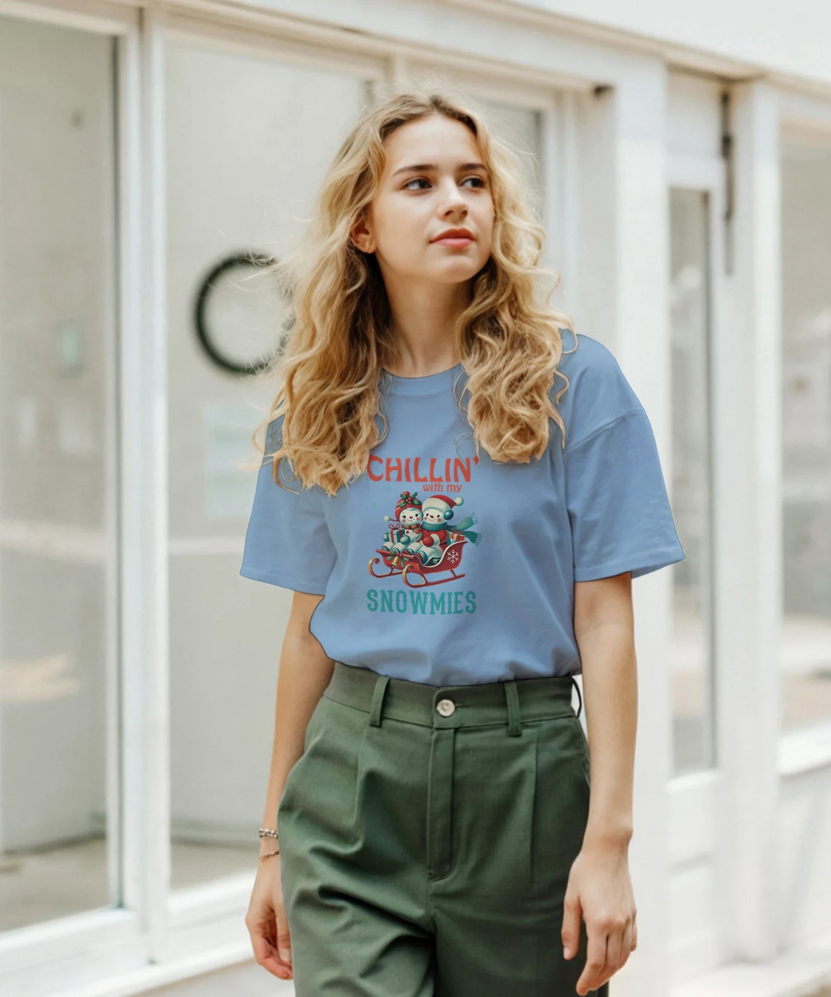 Retro Snowman Holiday Christmas T-Shirt | Gallory Hive