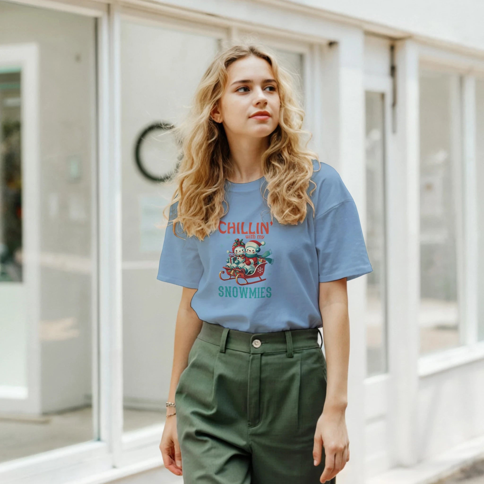 Retro Snowman Holiday Christmas T-Shirt | Gallory Hive