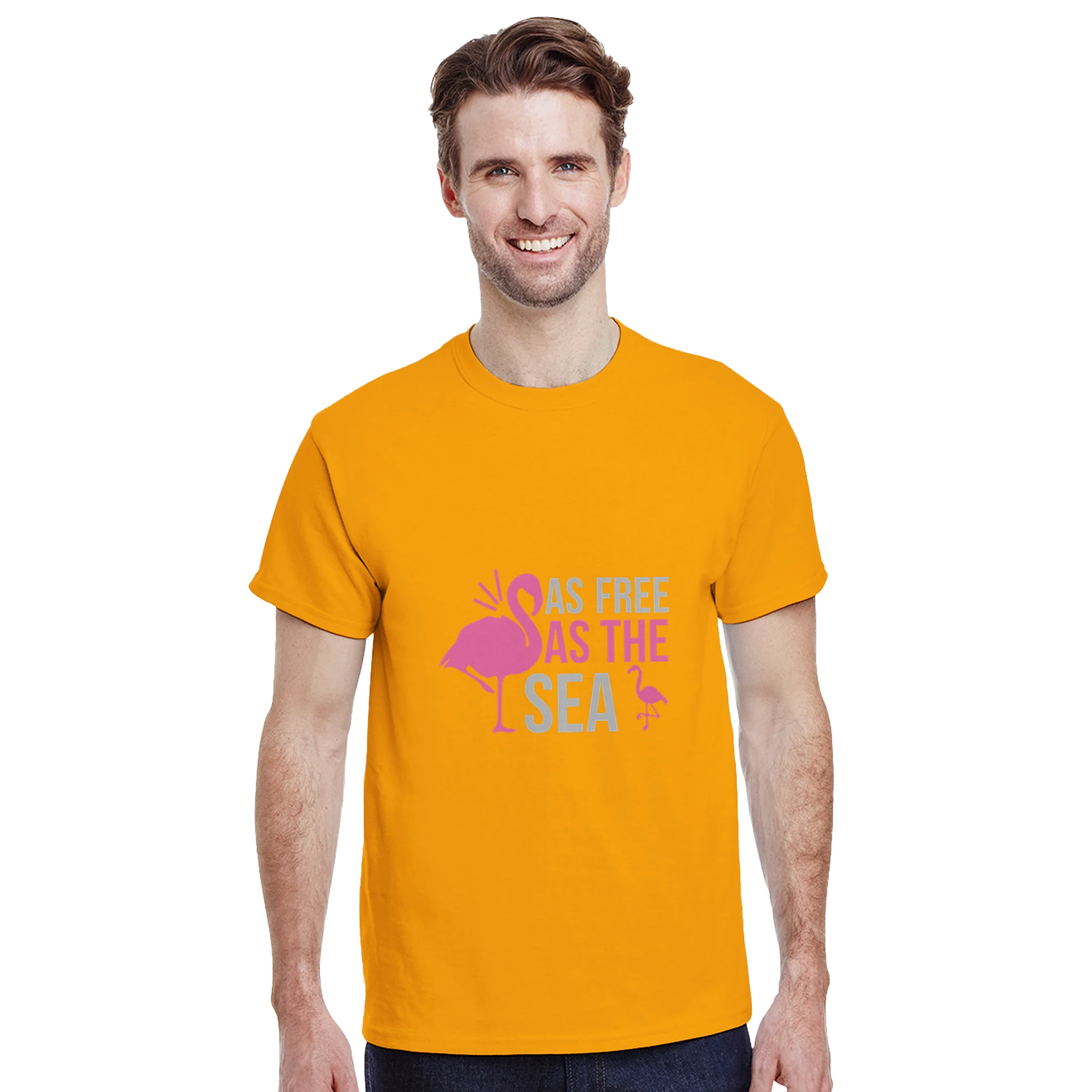 Unisex Tee – As Free As The Sea Flamingo | Gallory Hive