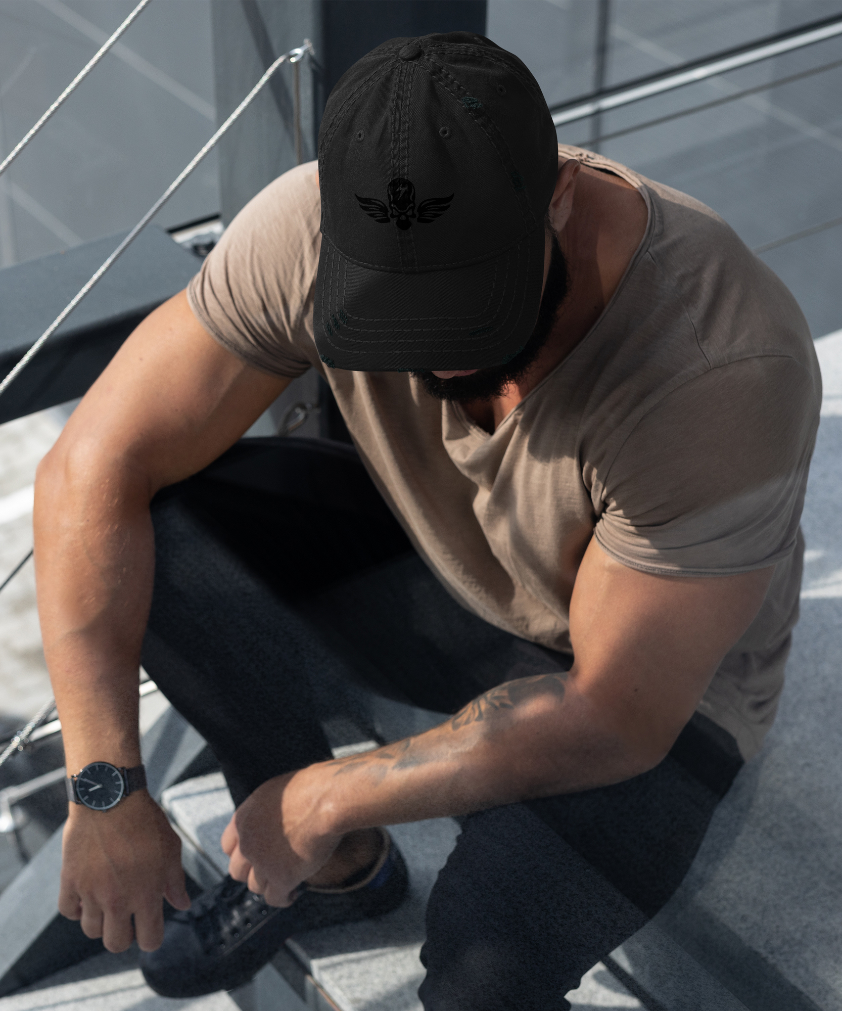 Classic Distressed Dad Hat | Vintage Casual Cap | Gallory Hive