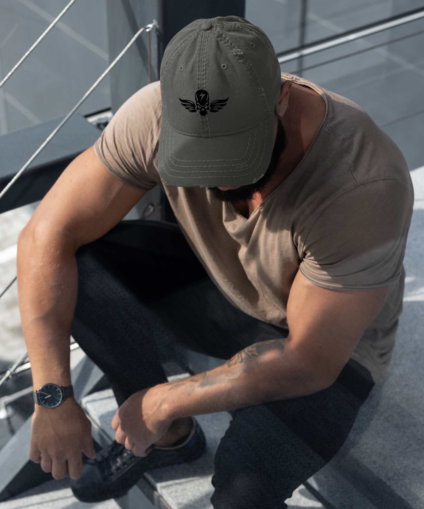 Classic Distressed Dad Hat | Vintage Casual Cap | Gallory Hive