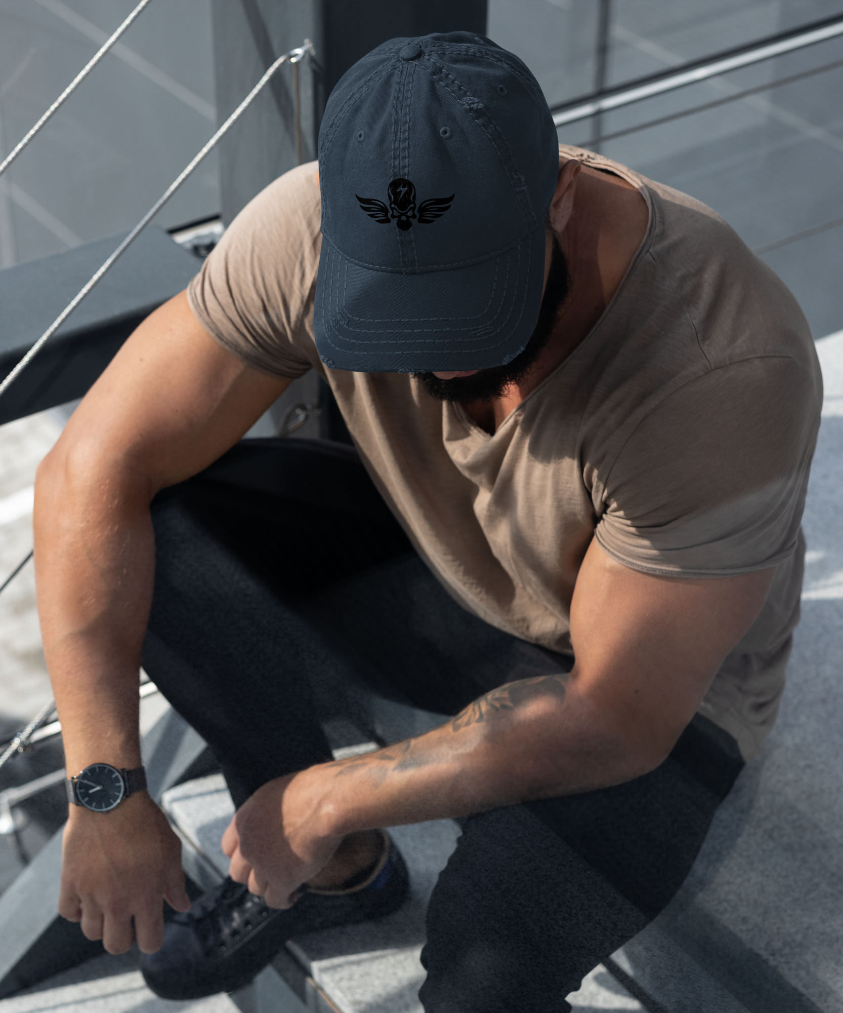 Classic Distressed Dad Hat | Vintage Casual Cap | Gallory Hive